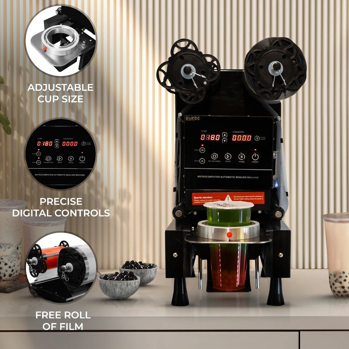 Automatic Cup Sealing Machine by Monster Shop
