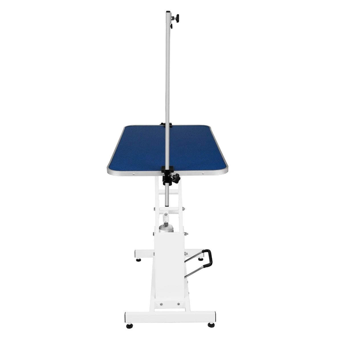 White Hydraulic Grooming Table - Blue Table Top by Monster Shop