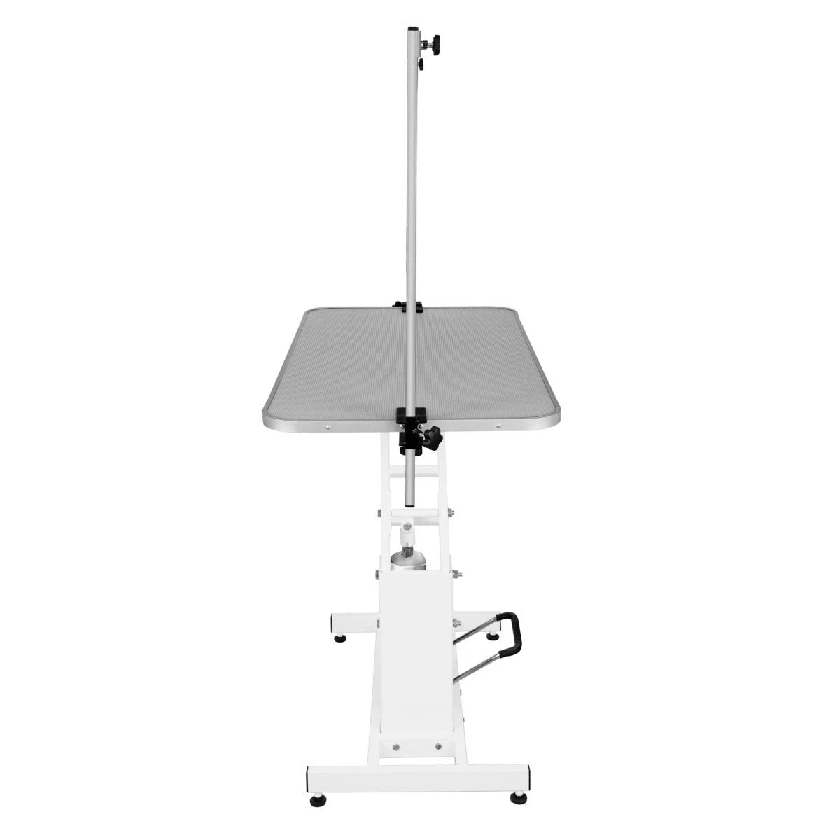 White Hydraulic Grooming Table - Grey Table Top by Monster Shop