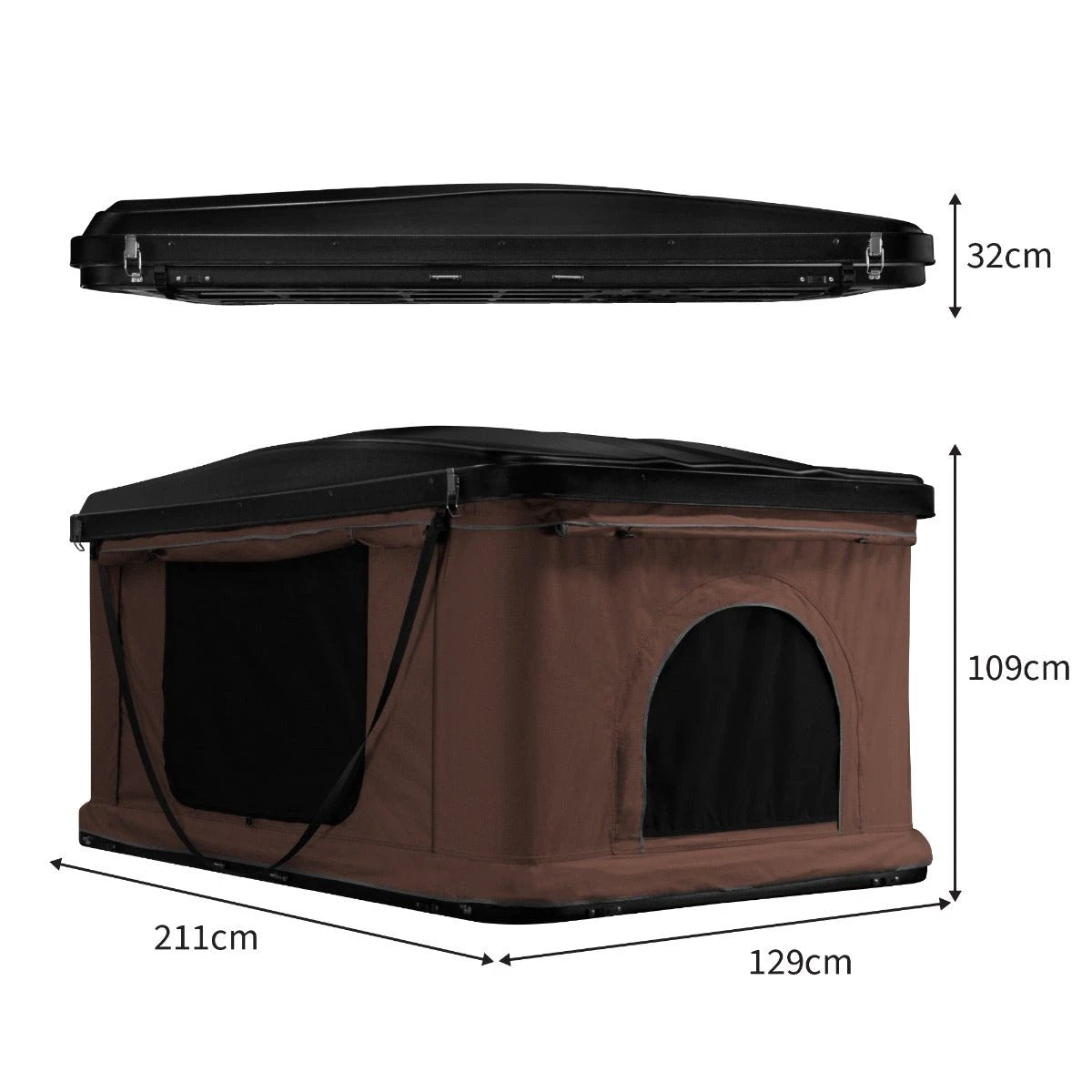 Monster Shop Car Roof Tent - Brown -