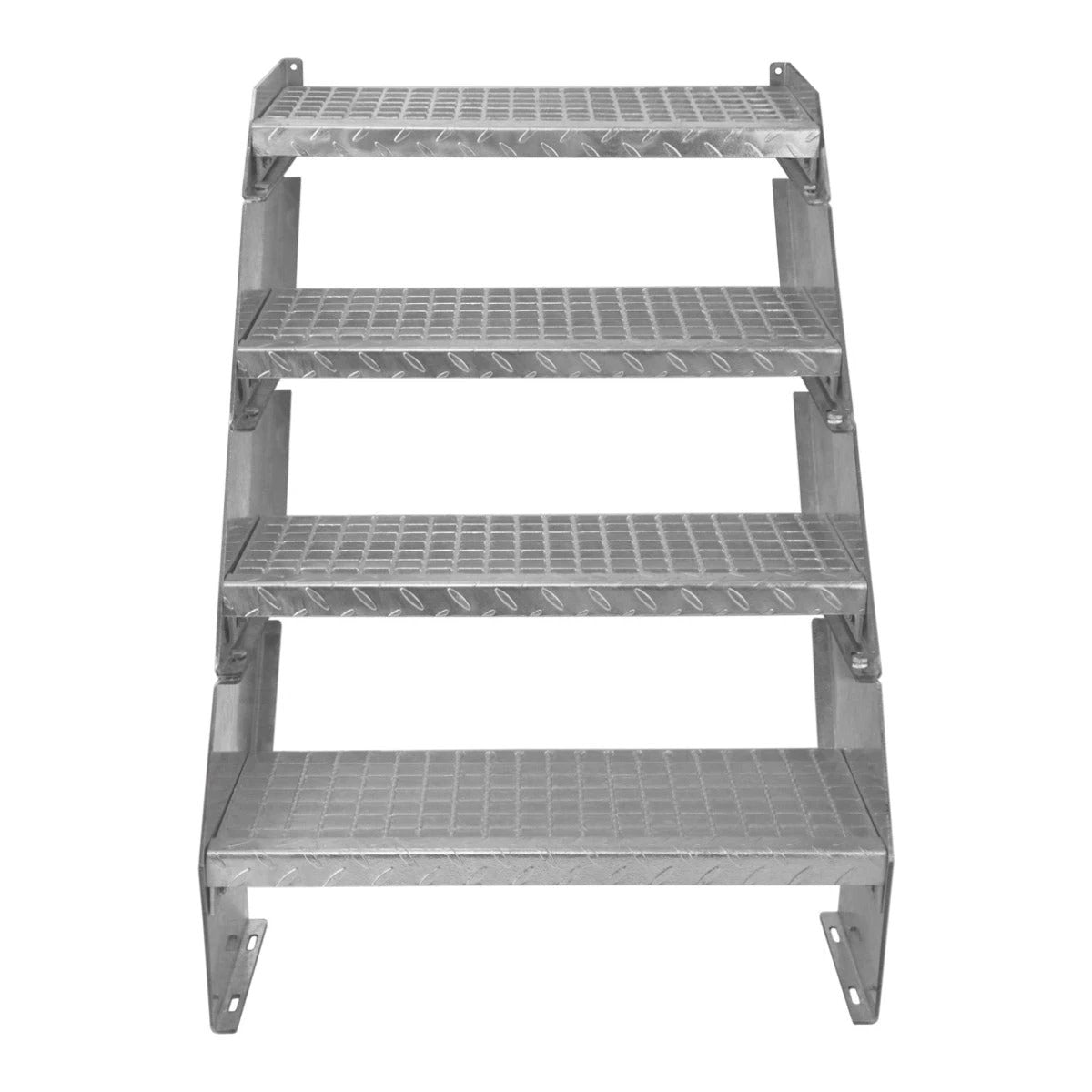 Adjustable 4 Section Galvanised Staircase - 600mm Wide by Monster Shop