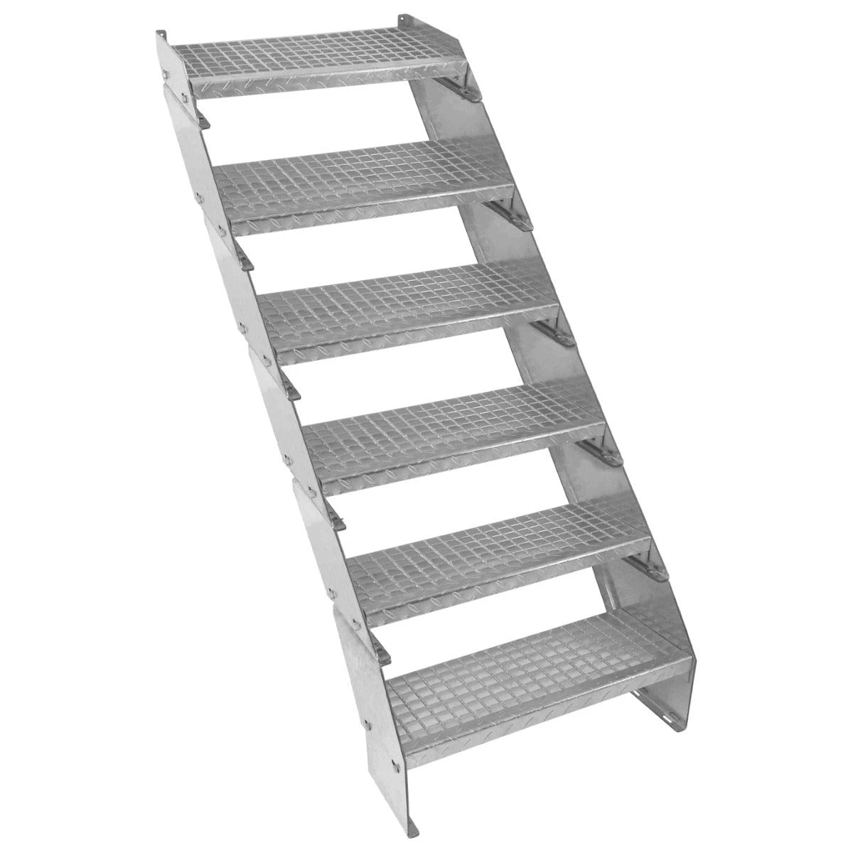 Adjustable 6 Section Galvanised Staircase - 600mm Wide by Monster Shop