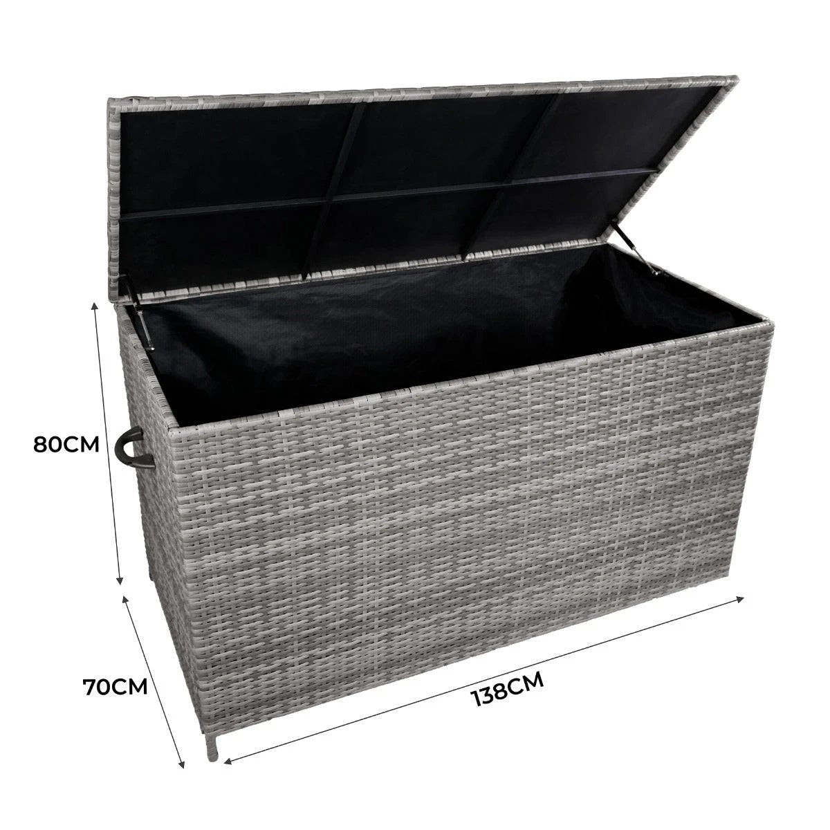 Rattan Storage Box 582L - Grey by Monster Shop