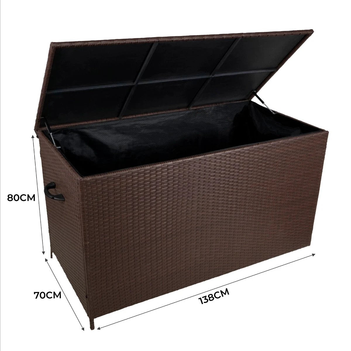 Rattan Storage Box 582L - Brown by Monster Shop