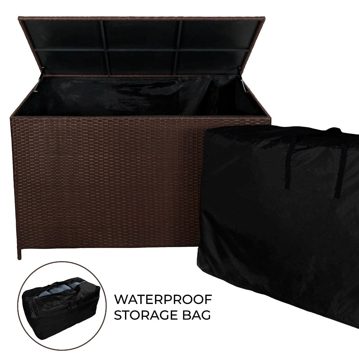 Rattan Storage Box 582L - Brown by Monster Shop