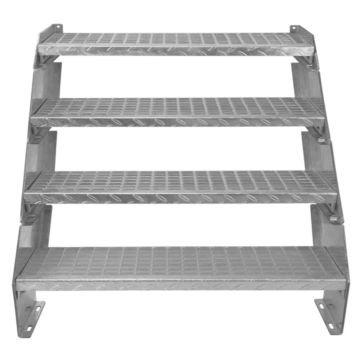 Adjustable 4 Section Galvanised Staircase - 900mm Wide by Monster Shop