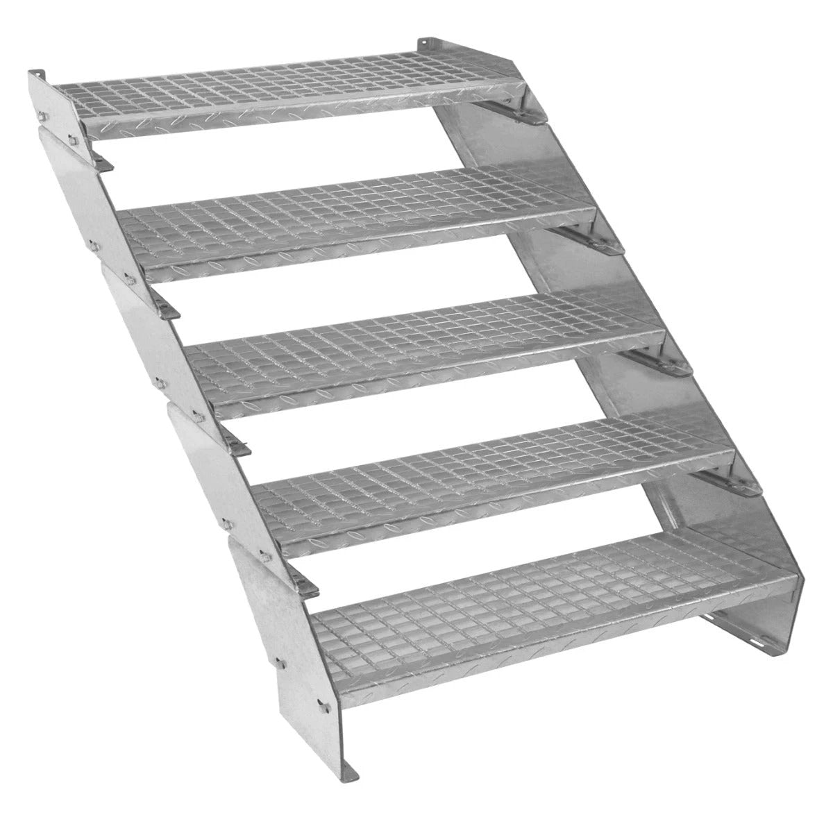 Adjustable 5 Section Galvanised Staircase - 900mm Wide by Monster Shop