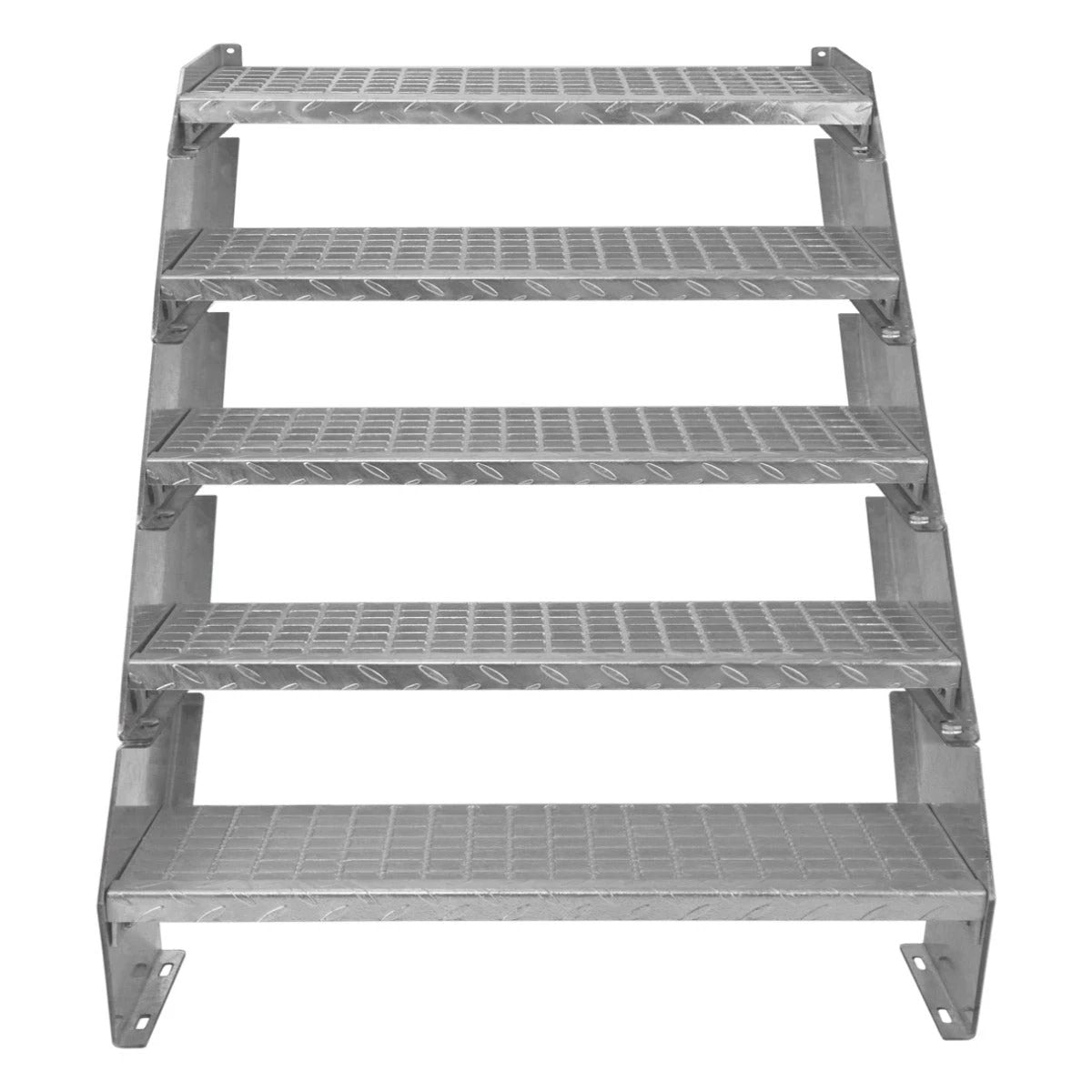Adjustable 5 Section Galvanised Staircase - 900mm Wide by Monster Shop