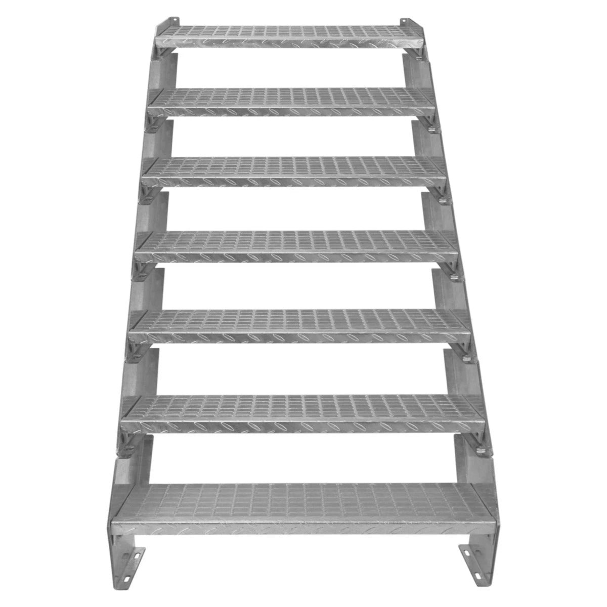 Monster Shop Adjustable 7 Section Galvanised Staircase - 900mm Wide -