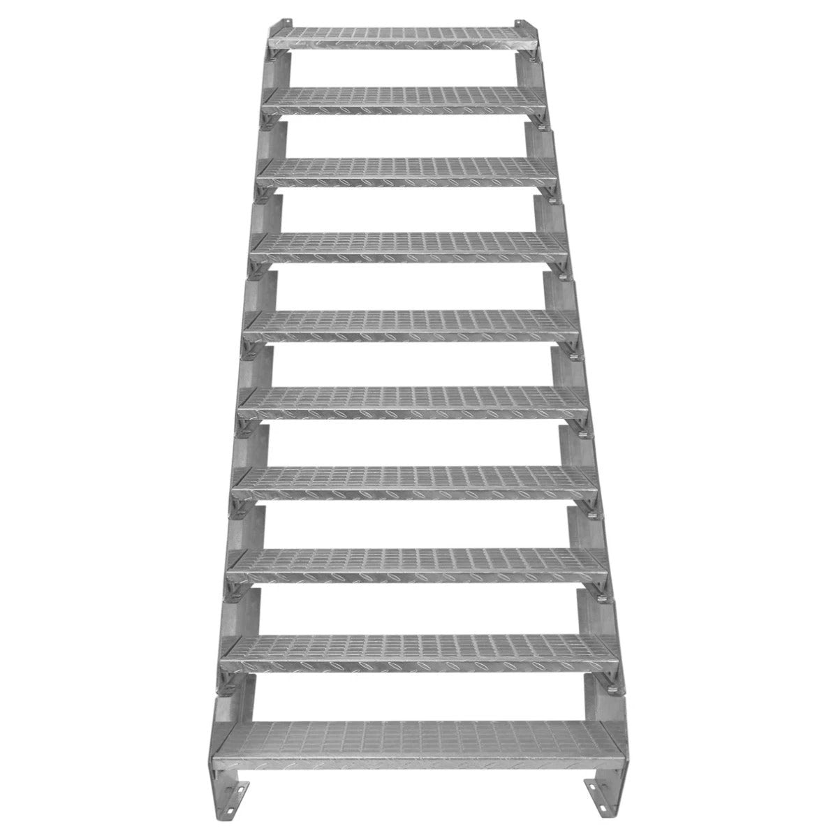 Adjustable 10 Section Galvanised Staircase - 900mm Wide by Monster Shop