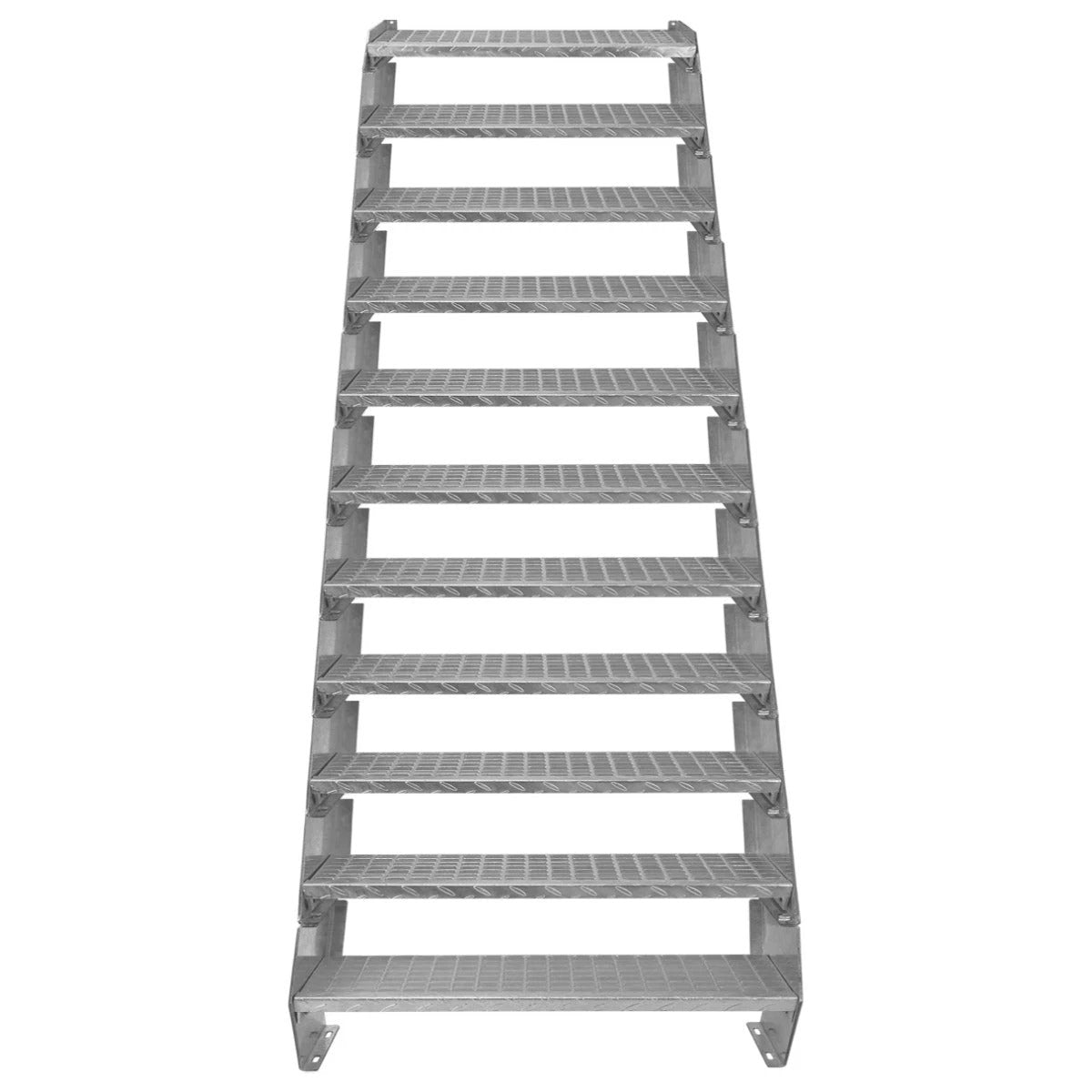 Monster Shop Adjustable 11 Section Galvanised Staircase - 900mm Wide -