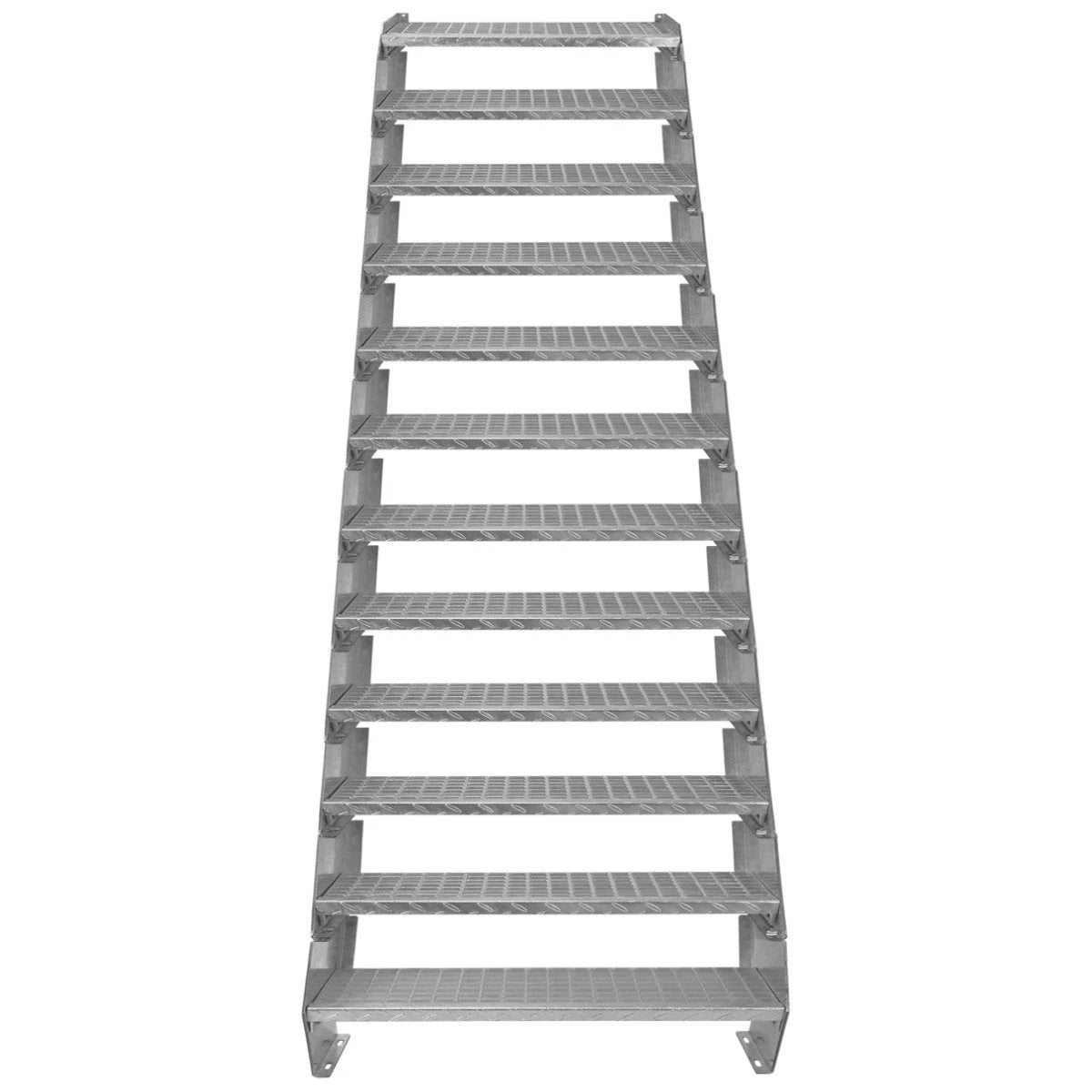 Adjustable 12 Section Galvanised Staircase - 900mm Wide by Monster Shop