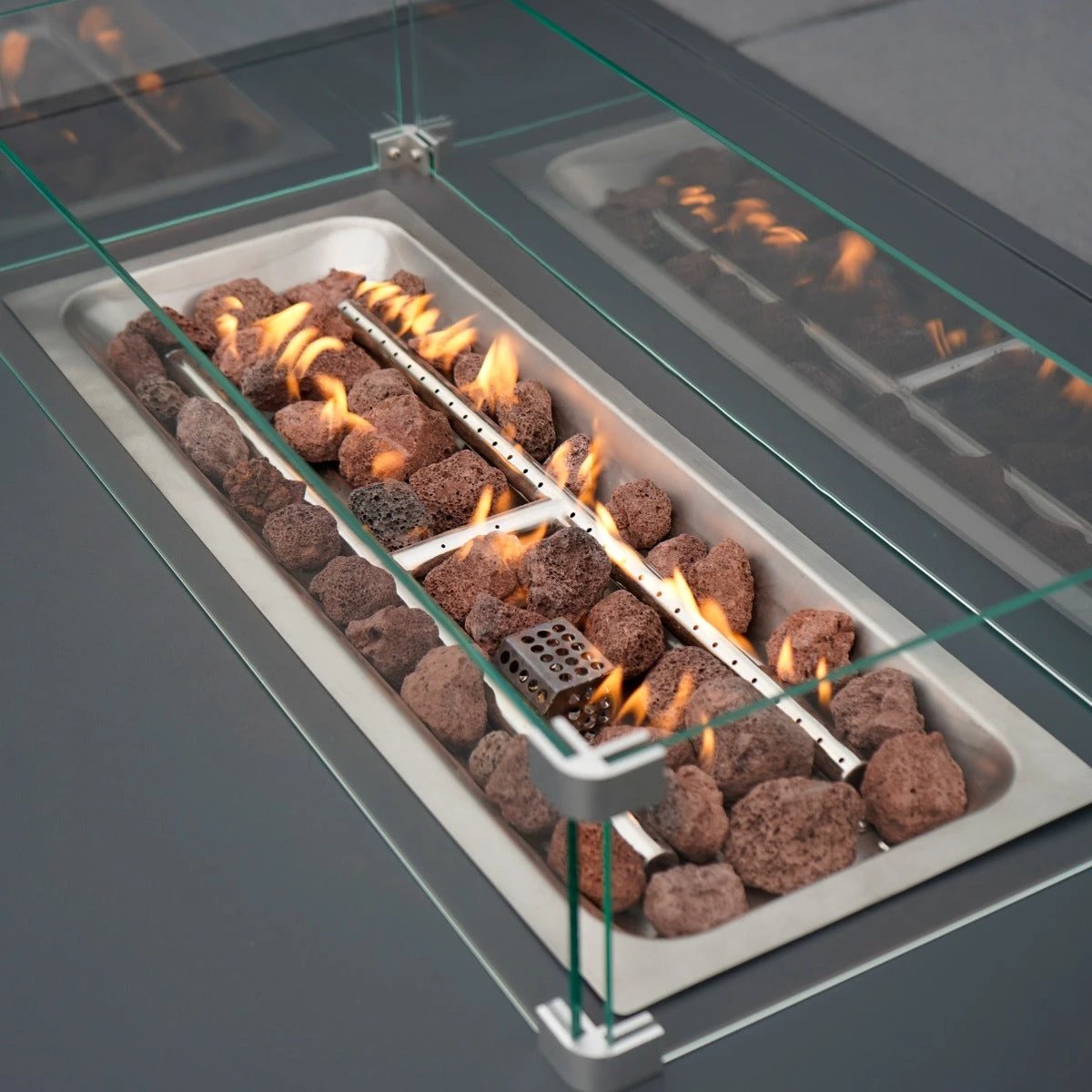 Modular Garden Furniture Set With Fire Pit - Anthracite Grey by Monster Shop