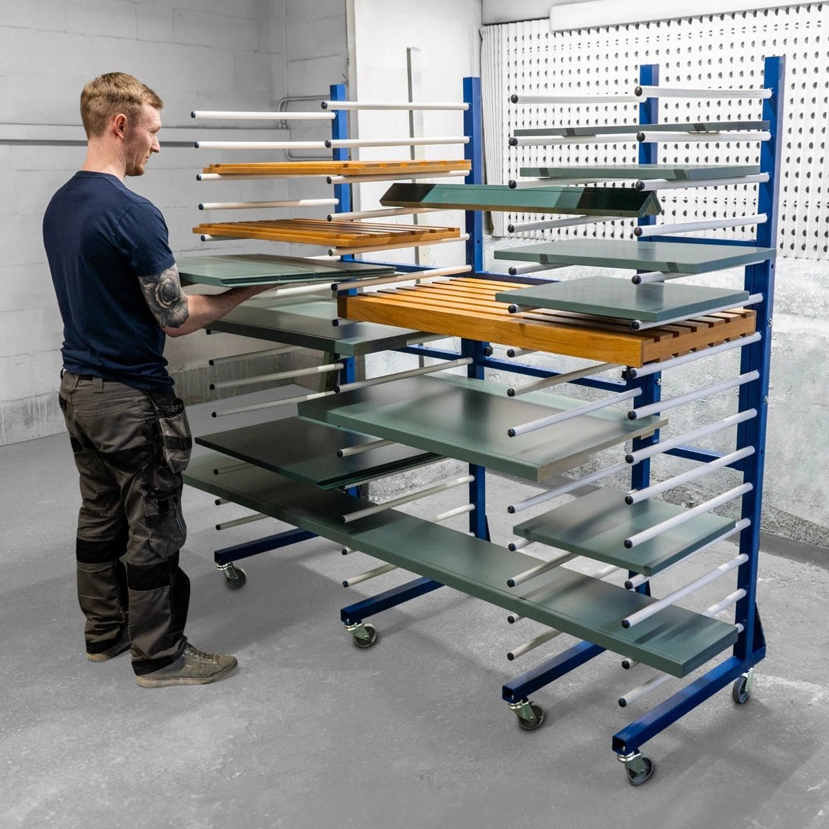 Monster Shop Combi Spray Drying Rack Trolley x 2 & Connector -