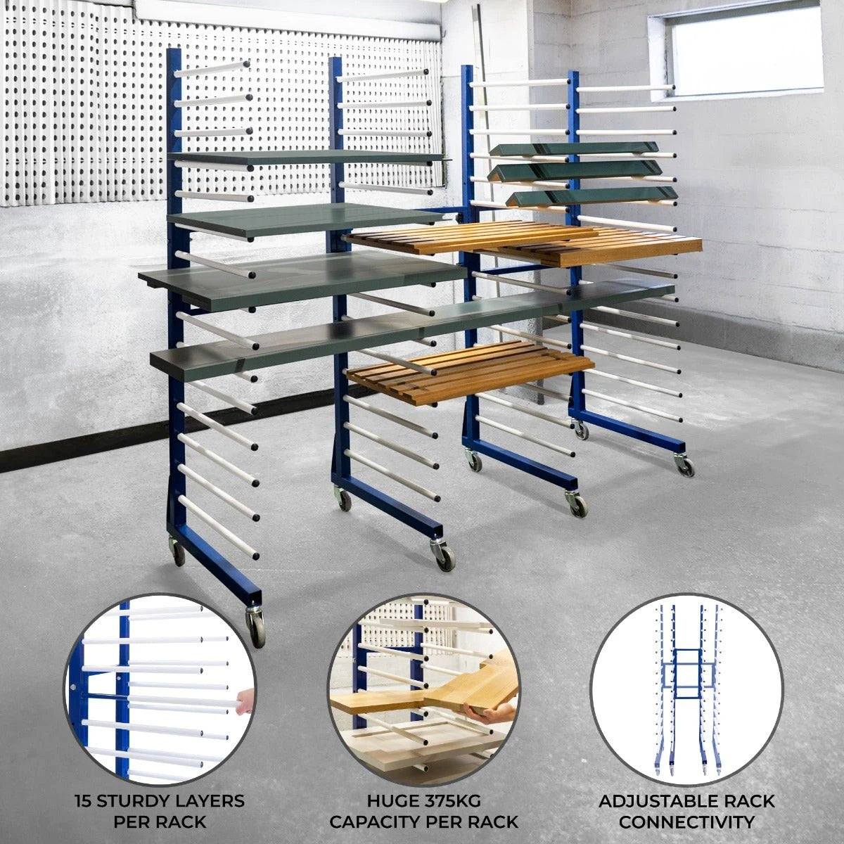 Monster Shop Combi Spray Drying Rack Trolley x 2 & Connector -
