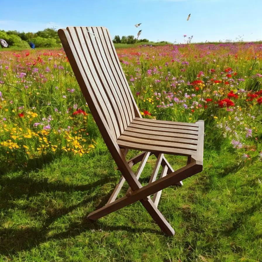MSL MIAMI FOLDING TEAK CHAIR - Dining Chairs