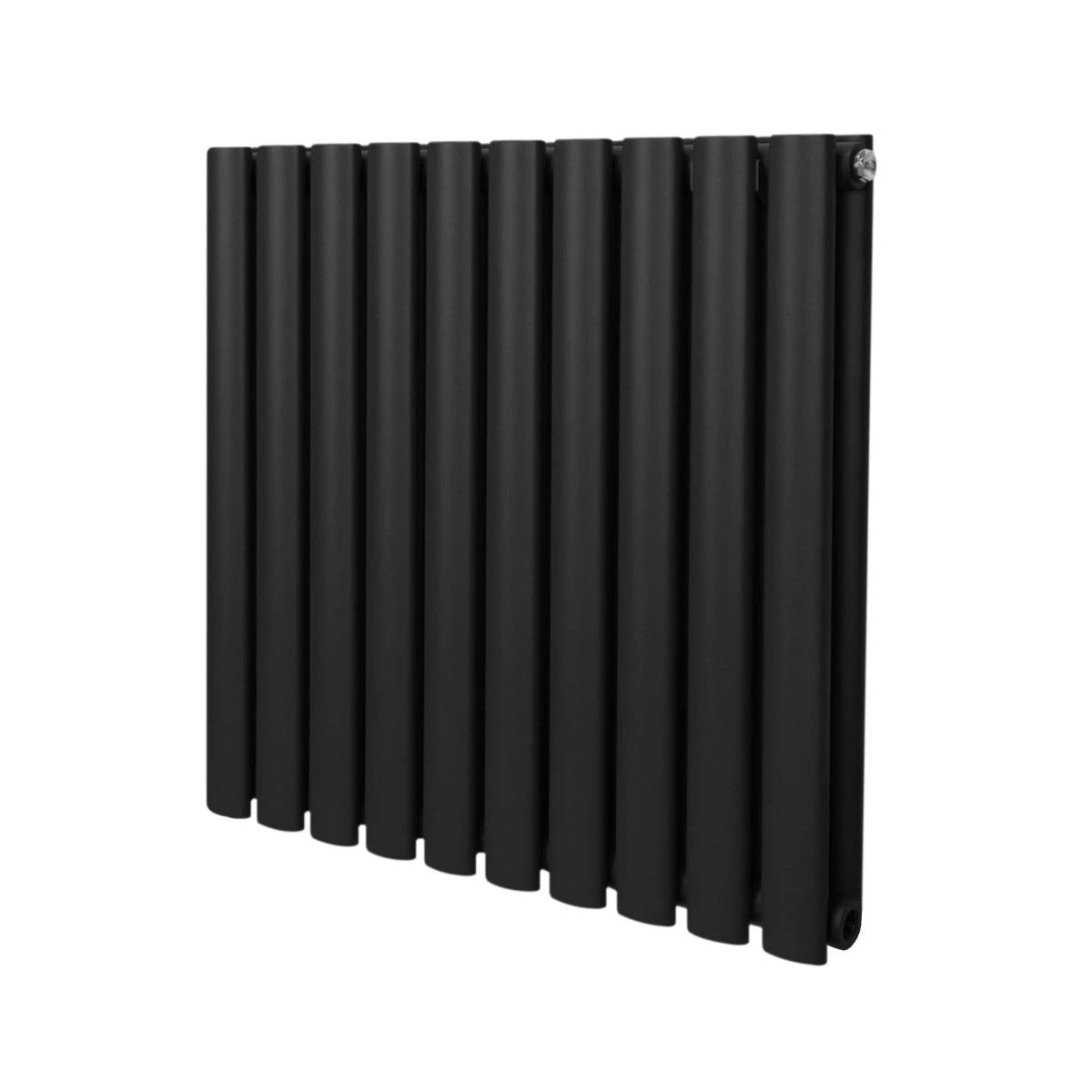 Premium Oval Column Radiator 600mm x 600mm Black 1.5mm Carbon Steel Energy Efficient For Homes by Monster Shop
