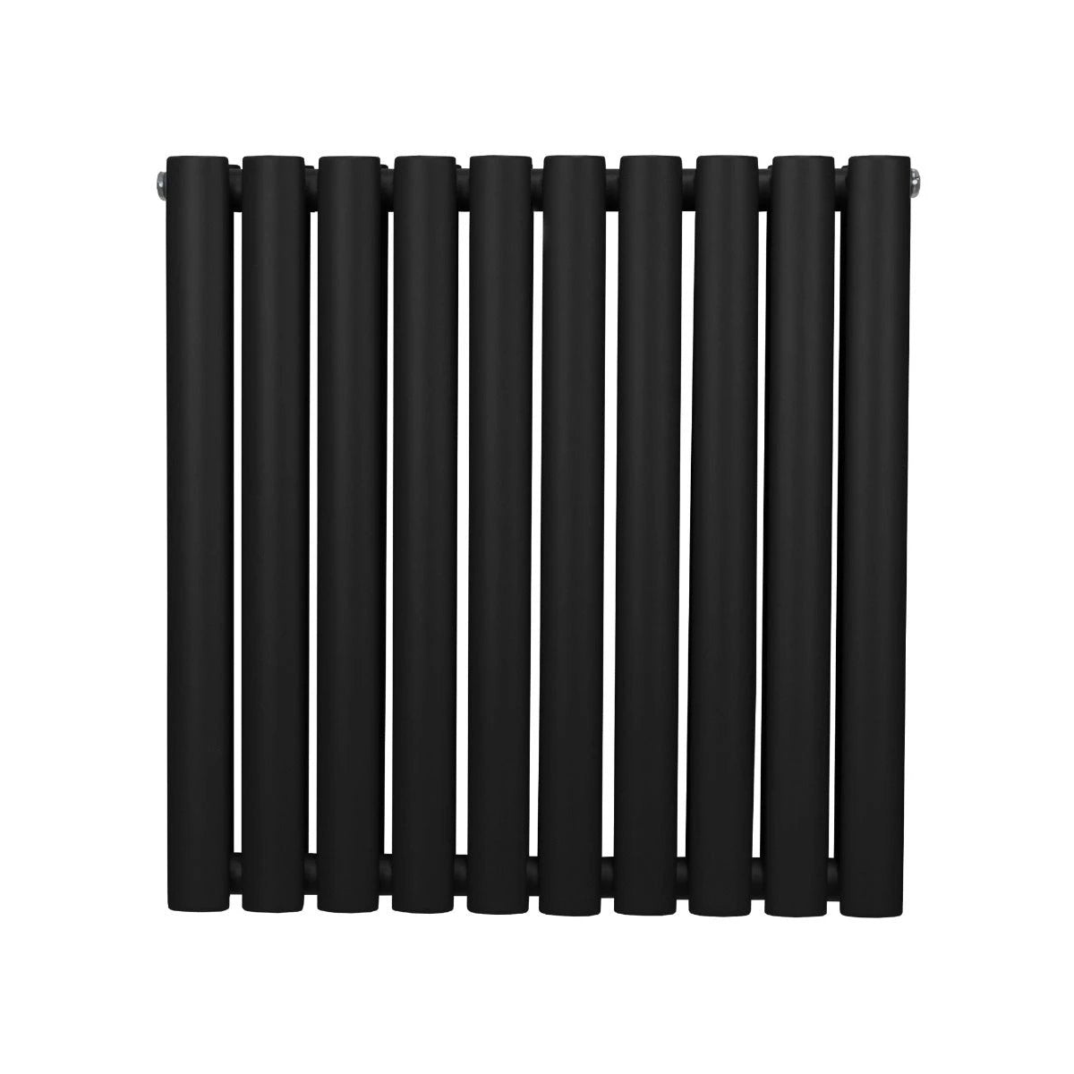 Premium Oval Column Radiator 600mm x 600mm Black 1.5mm Carbon Steel Energy Efficient For Homes by Monster Shop