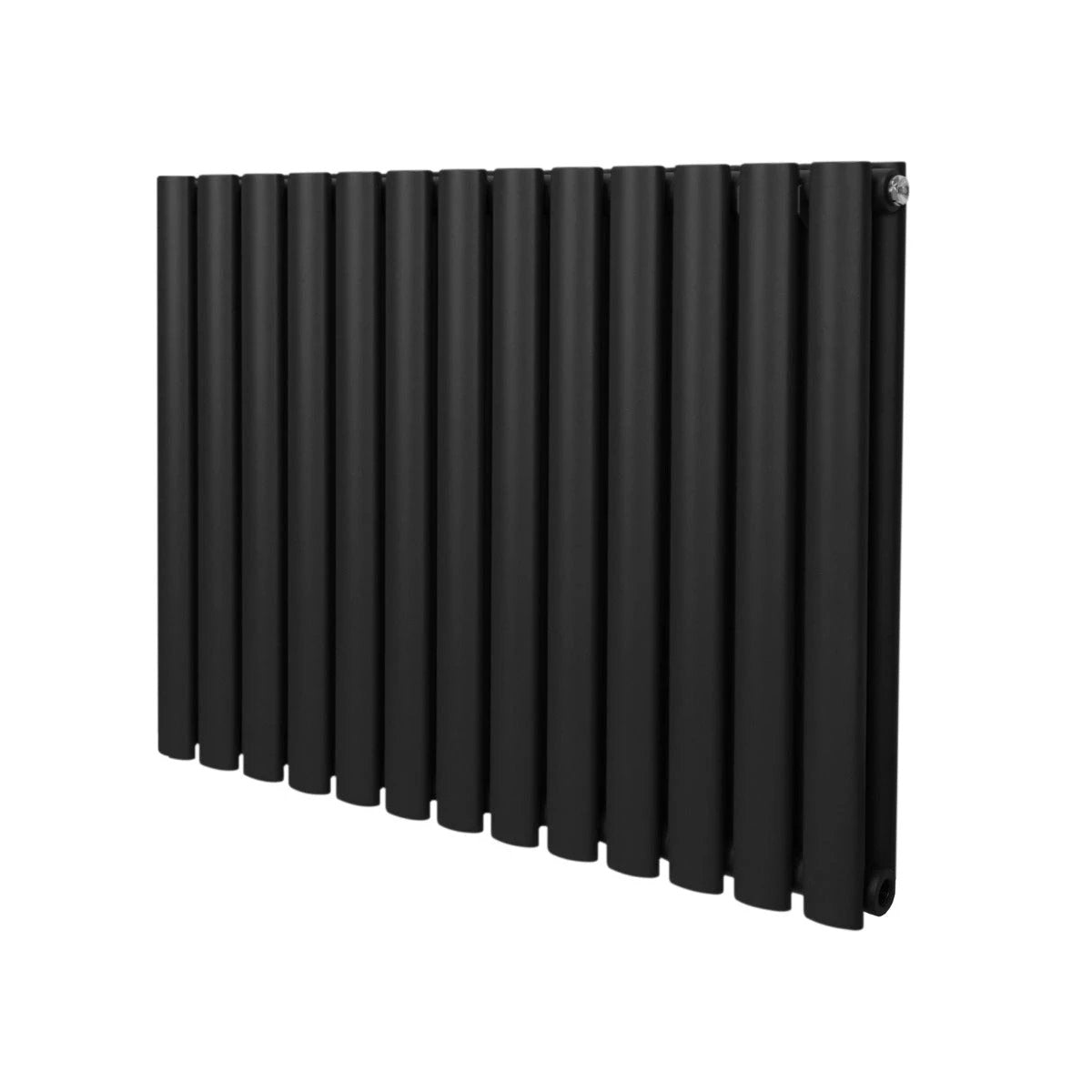 Black Oval Radiator 600x780mm Carbon Steel Home by Monster Shop