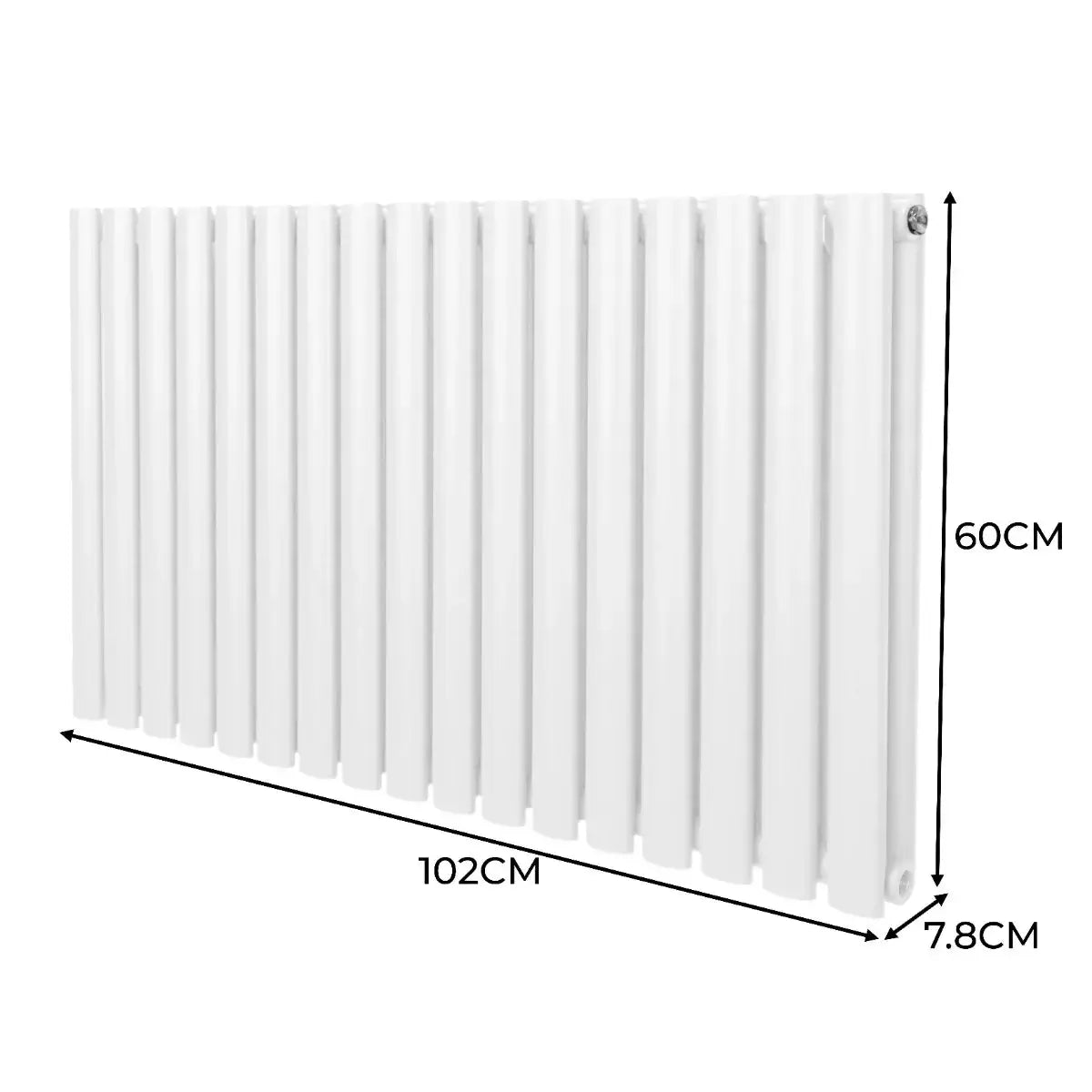 Monster Shop Oval Column Radiator – 600mm x 1020mm – White -