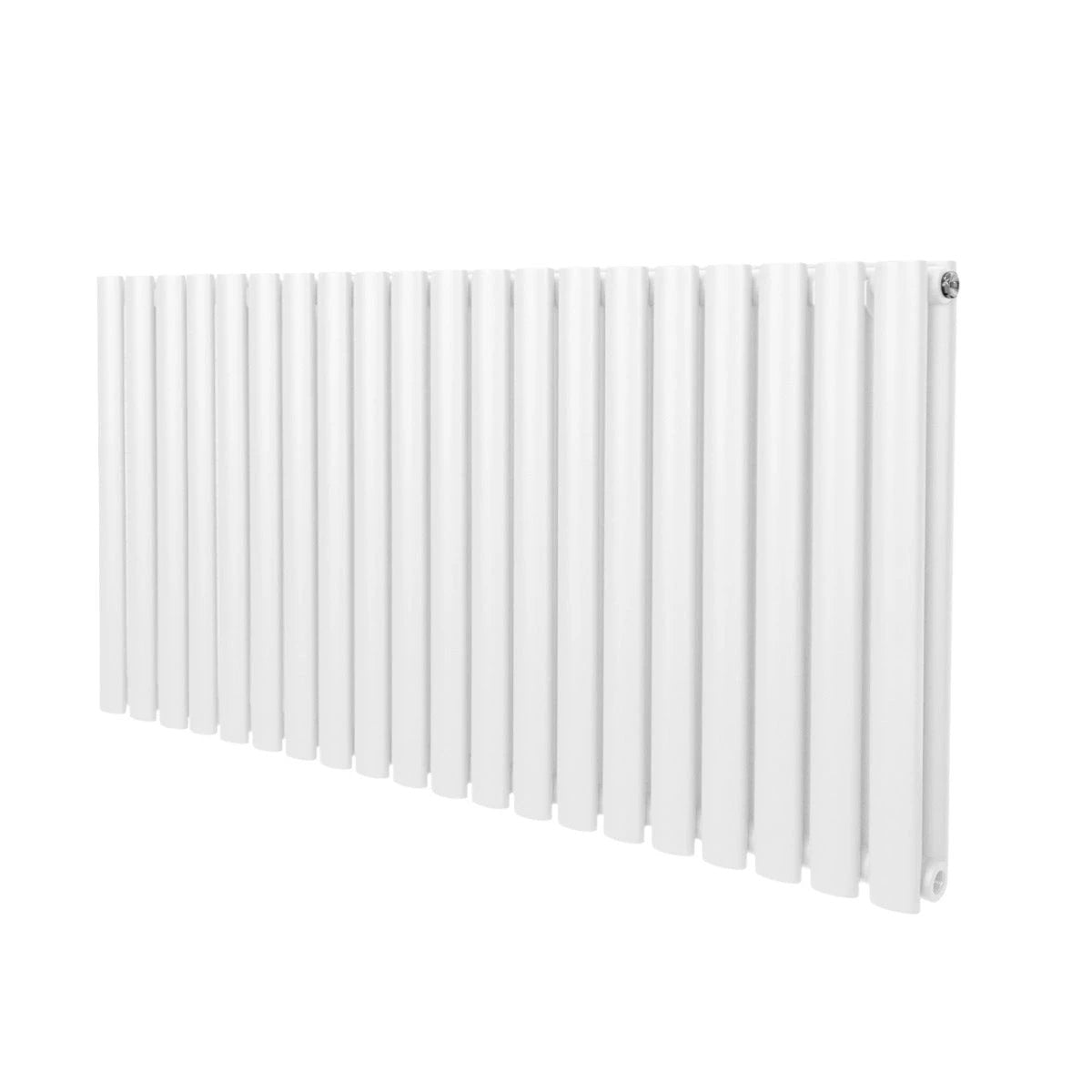 Premium Oval Column Radiator 600mm By 1200mm White Carbon Steel 1.5mm For Home Heating by Monster Shop