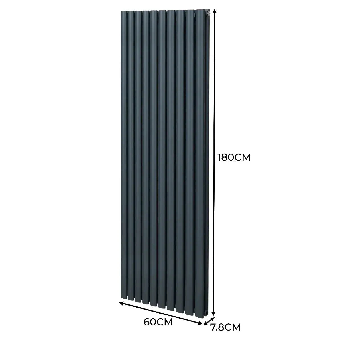 Monster Shop Oval Column Radiator – 1800mm x 600mm – Anthracite Grey -