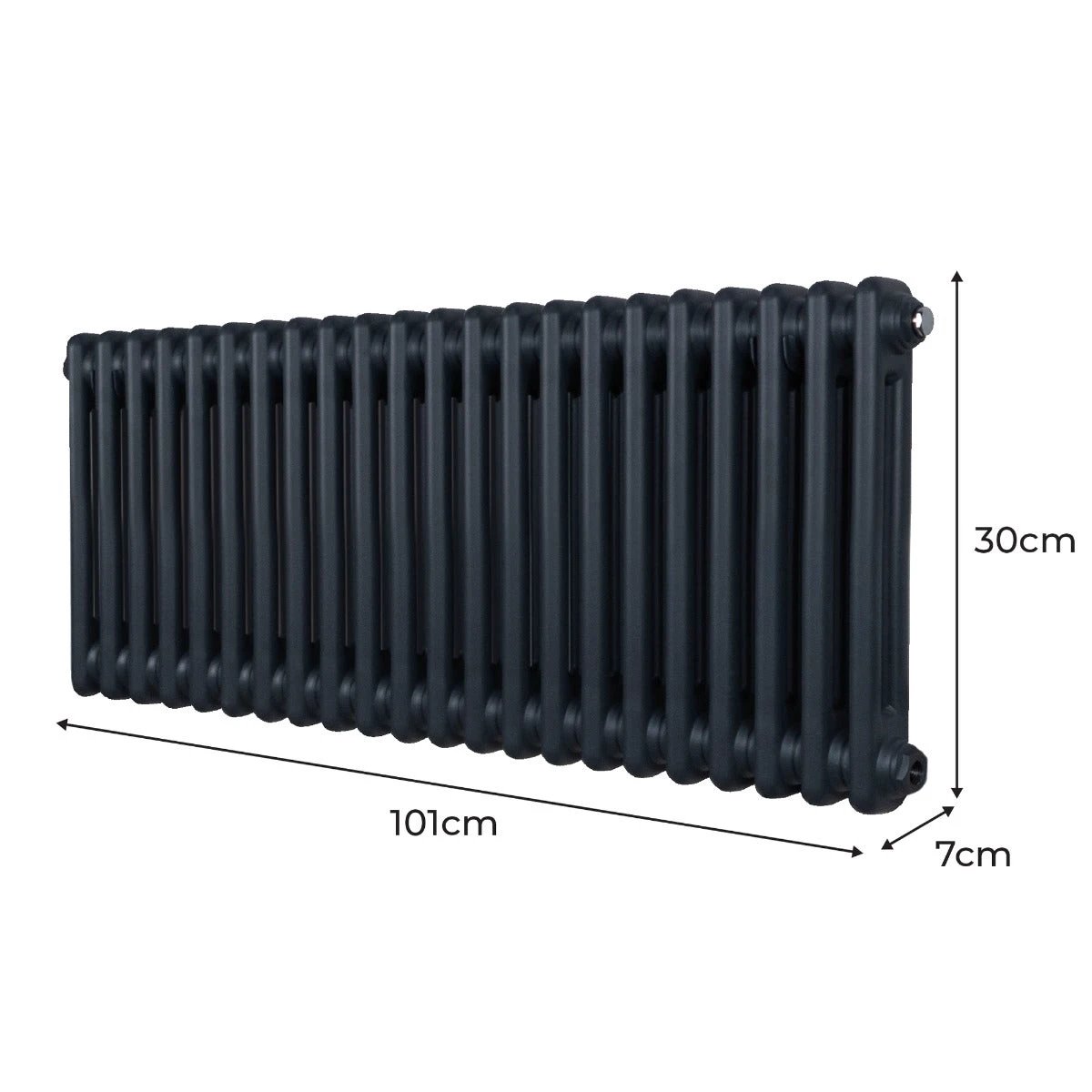 Monster Shop Top Radiator 300x1012mm Anthracite-2-Column Home - Radiator
