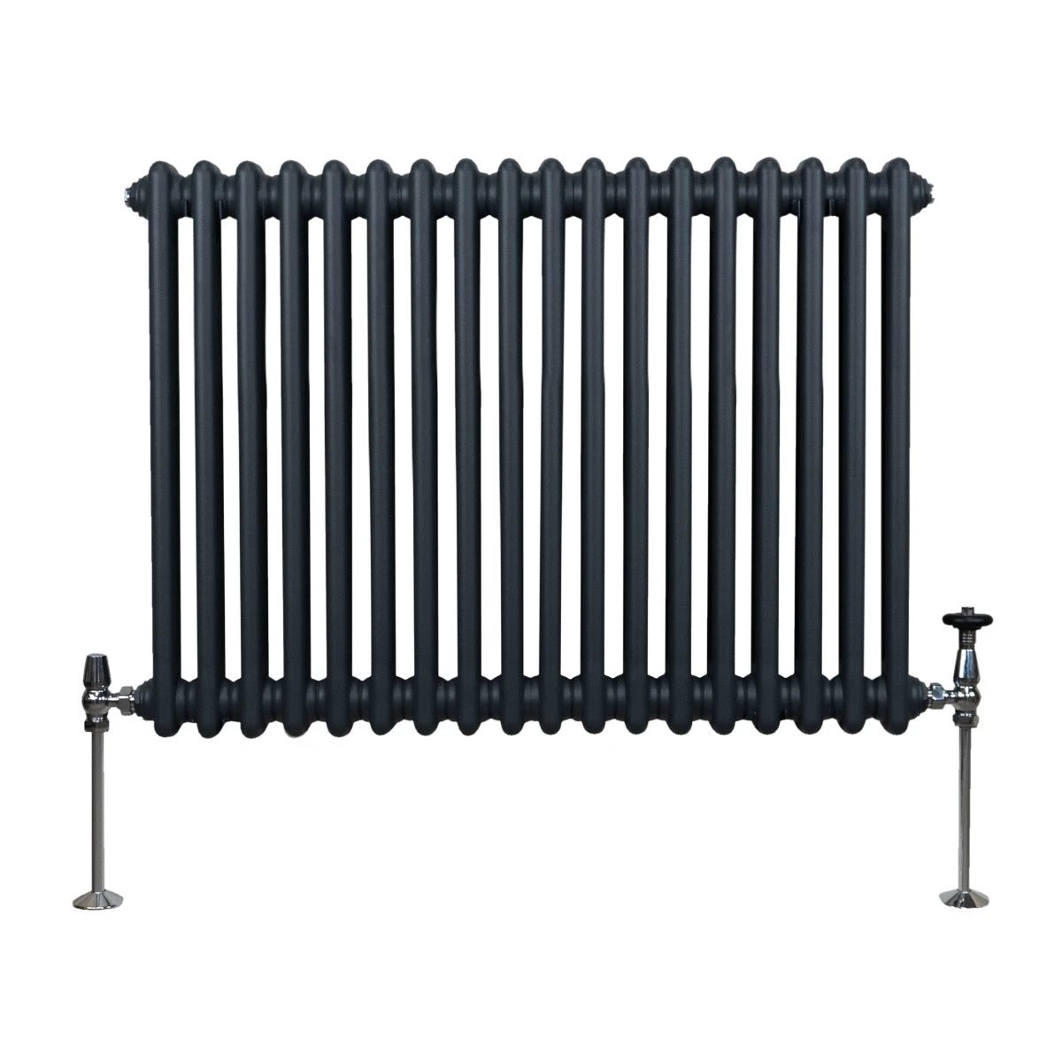 Premium Traditional Two Column Radiator 600 x 832mm Anthracite Grey Home Heating Energy Efficient by Monster Shop