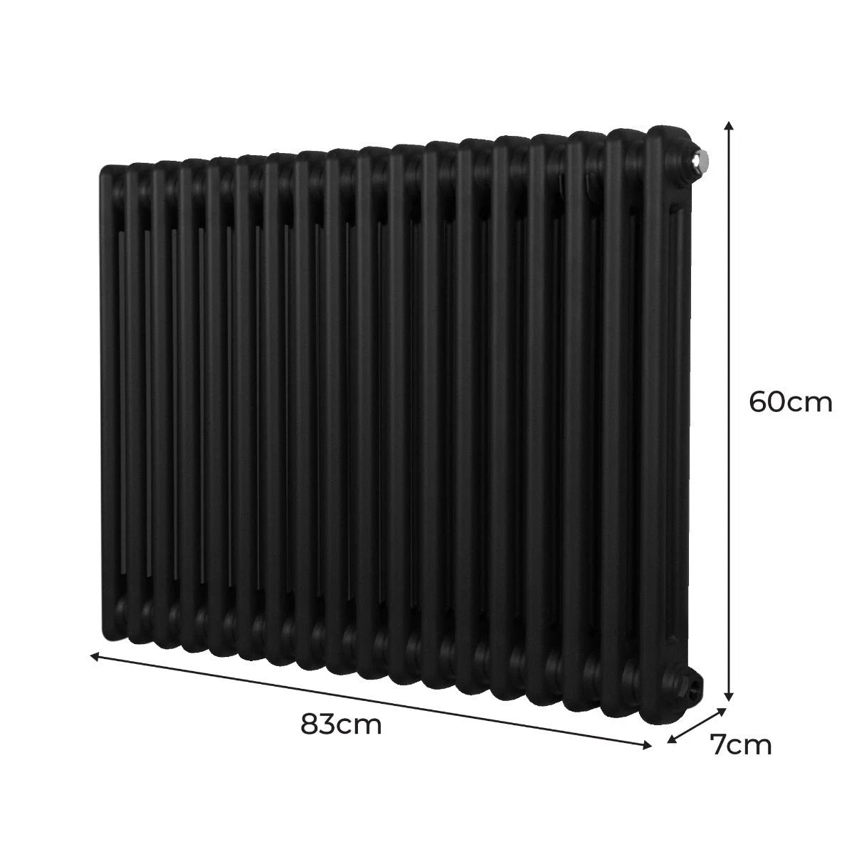 Monster Shop Premium Traditional Two Column Radiator 600x832mm Carbon Steel For Home Heating Solutions - Radiator