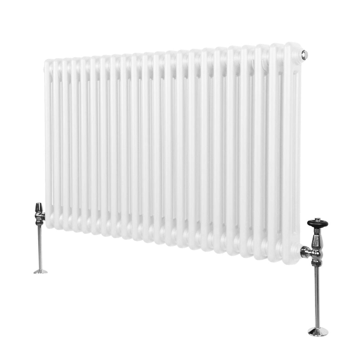 Monster Shop Premium Radiator 600x1012mm 2-Column Traditional White 1.5mm Carbon Steel Home Heating - Radiator