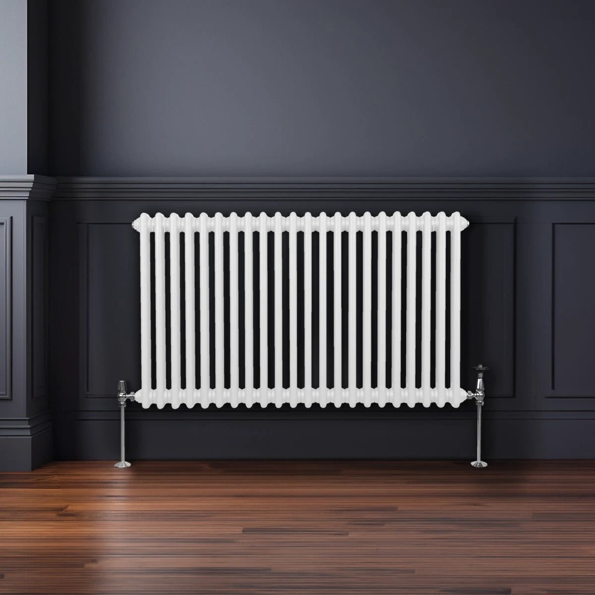 Premium Radiator 600x1012mm 2-Column Traditional White 1.5mm Carbon Steel Home Heating by Monster Shop