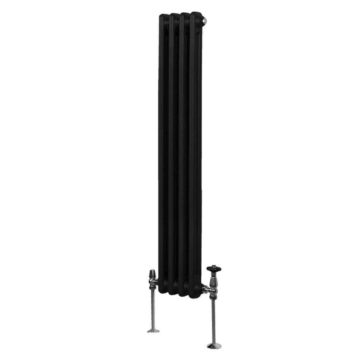 Traditional Black Radiator 1500x202mm Two Column by Monster Shop