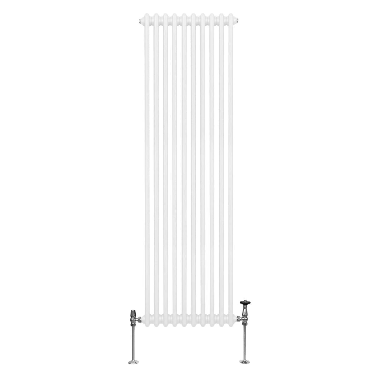 Monster Shop Premium Traditional Two Column Radiator 1800x472mm White Carbon Steel 1.5mm For Home Heating - Radiator