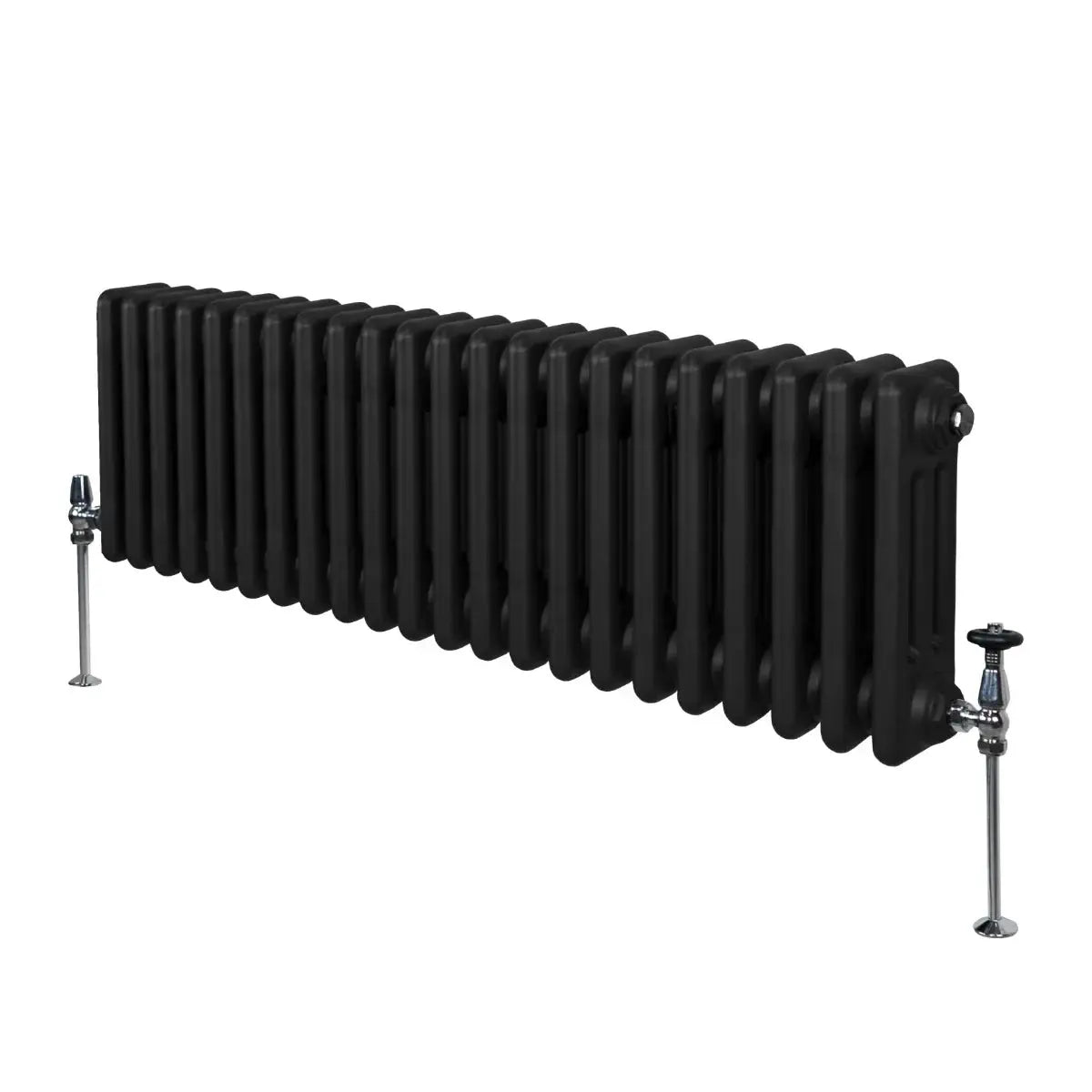 Monster Shop Traditional 3 Column Radiator - 300 x 1012mm - Black -