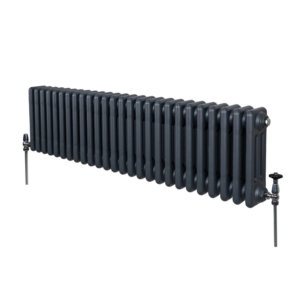 Premium Radiator 300 X 1192mm Three-Column Anthracite Grey For Traditional Home Interiors by Monster Shop