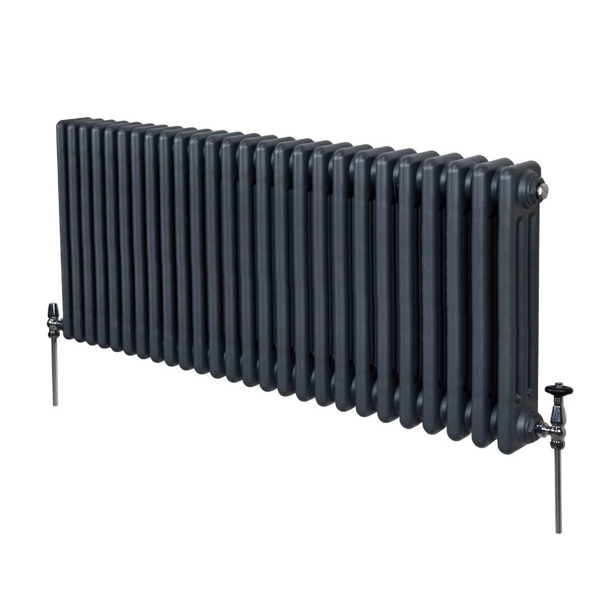 Monster Shop Premium Traditional 3 Column Radiator 600x1192mm Anthracite Grey High Efficiency Homes - Radiator