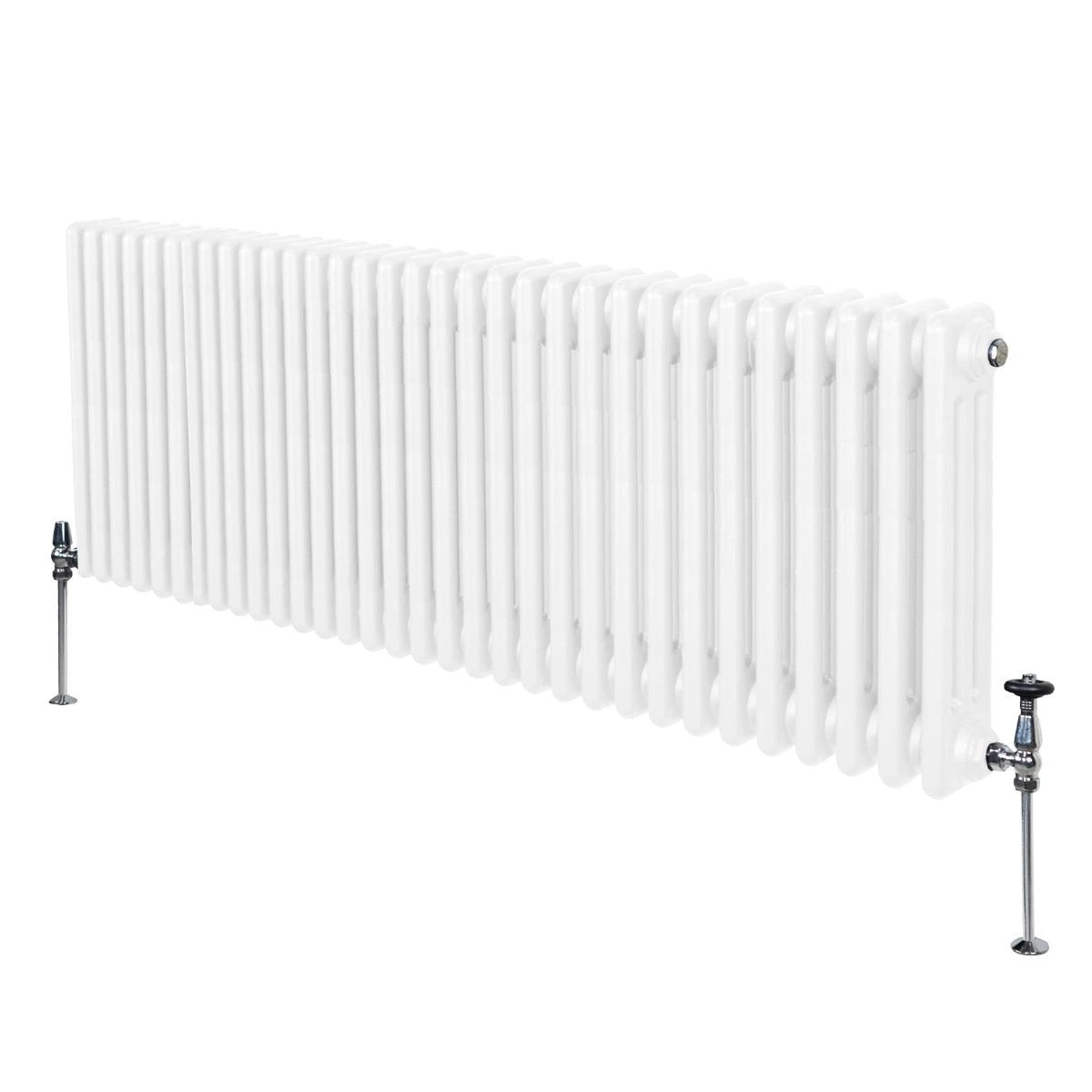 Traditional Three Column Radiator 600 X 1462mm White Finish Carbon Steel Construction For Home Heating by Monster Shop