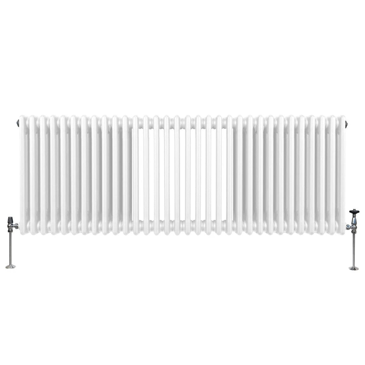 Traditional Three Column Radiator 600 X 1462mm White Finish Carbon Steel Construction For Home Heating by Monster Shop