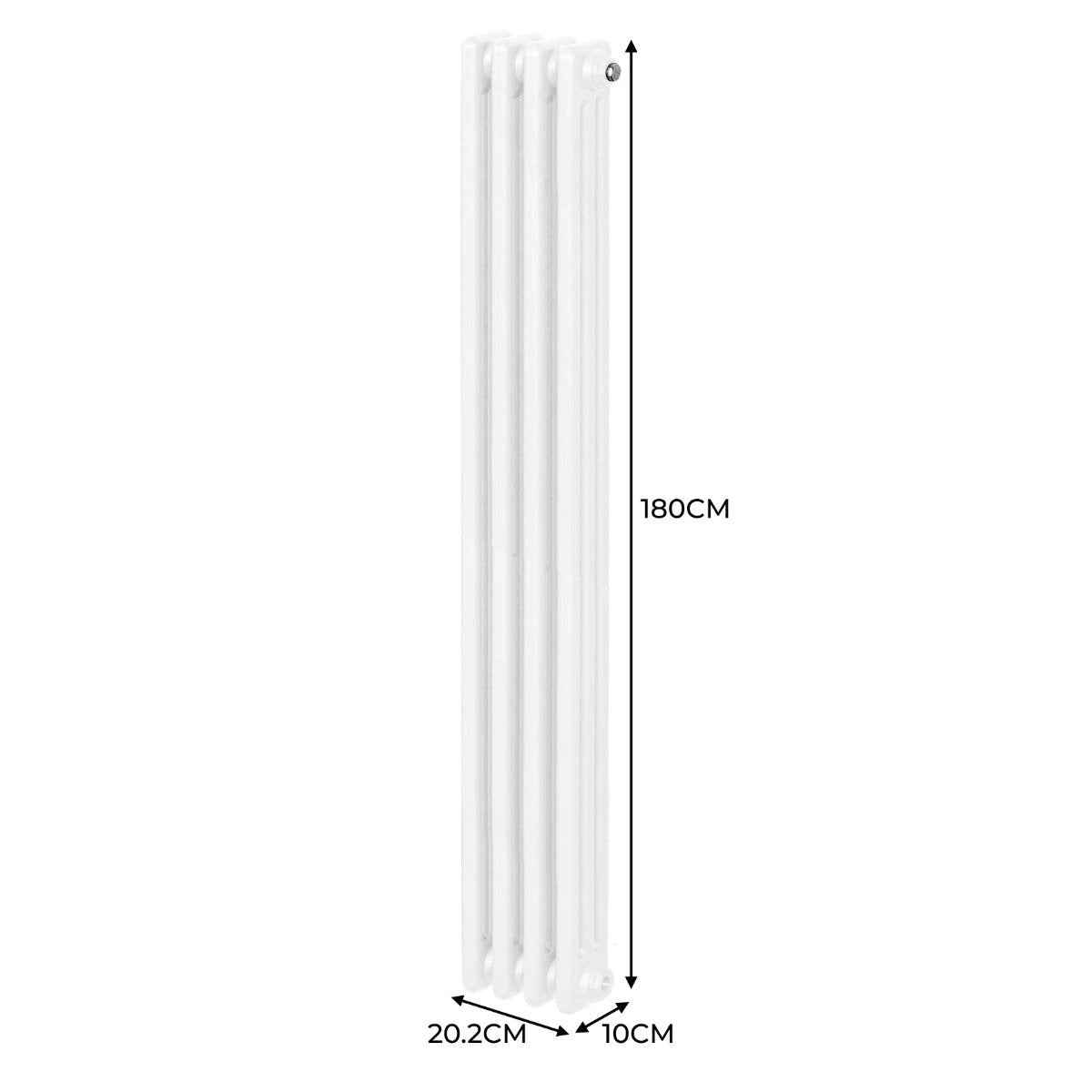 Classic Radiator 1800x202mm 3Column White Home by Monster Shop