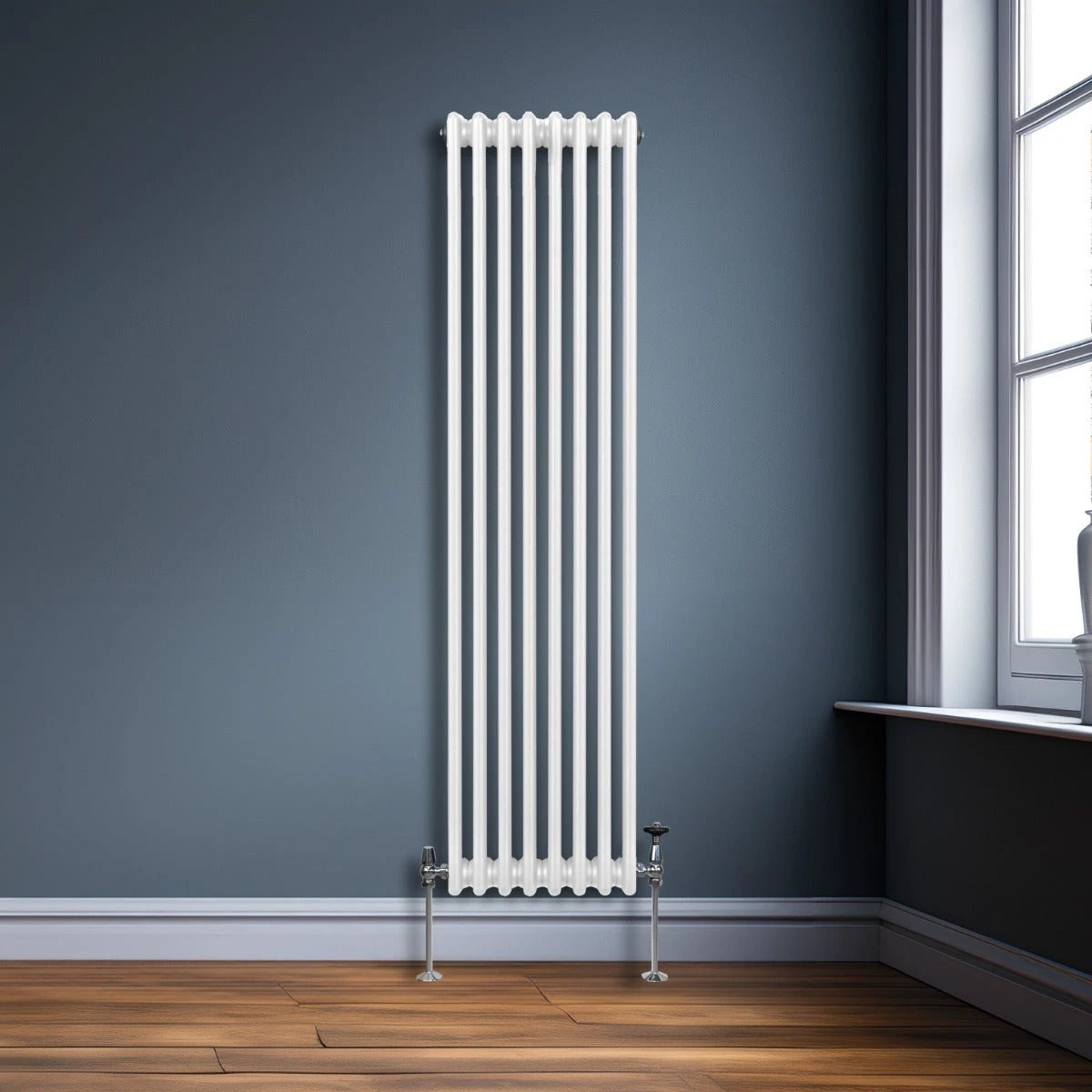 Premium Traditional 3 Column Radiator 1800x382mm White Energy Efficient Heating System by Monster Shop