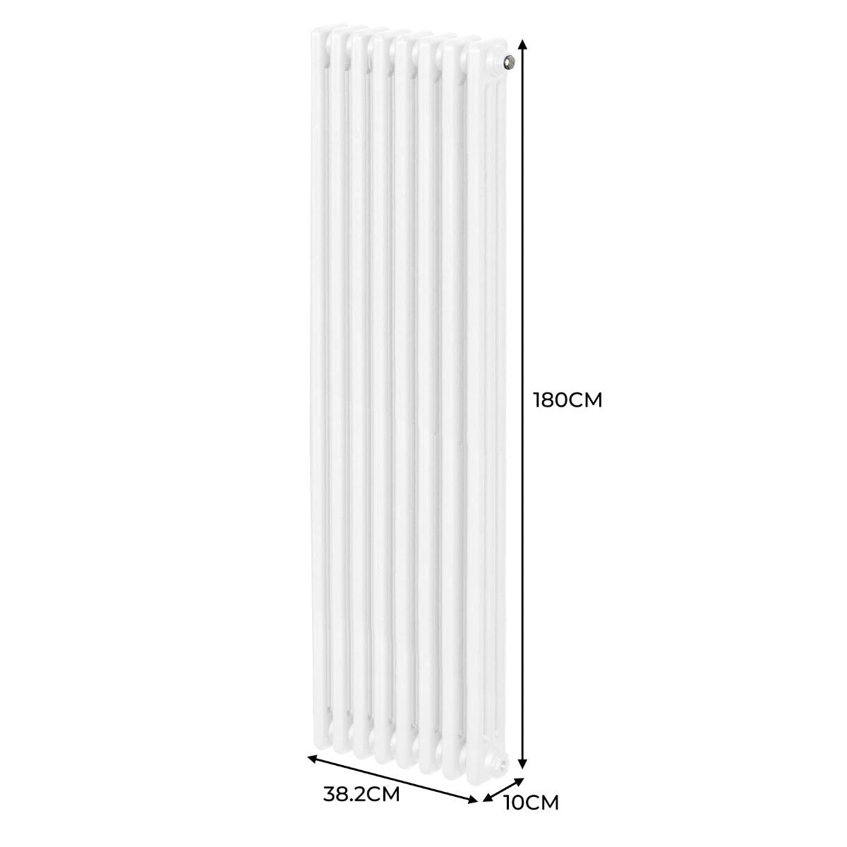 Premium Traditional 3 Column Radiator 1800x382mm White Energy Efficient Heating System by Monster Shop