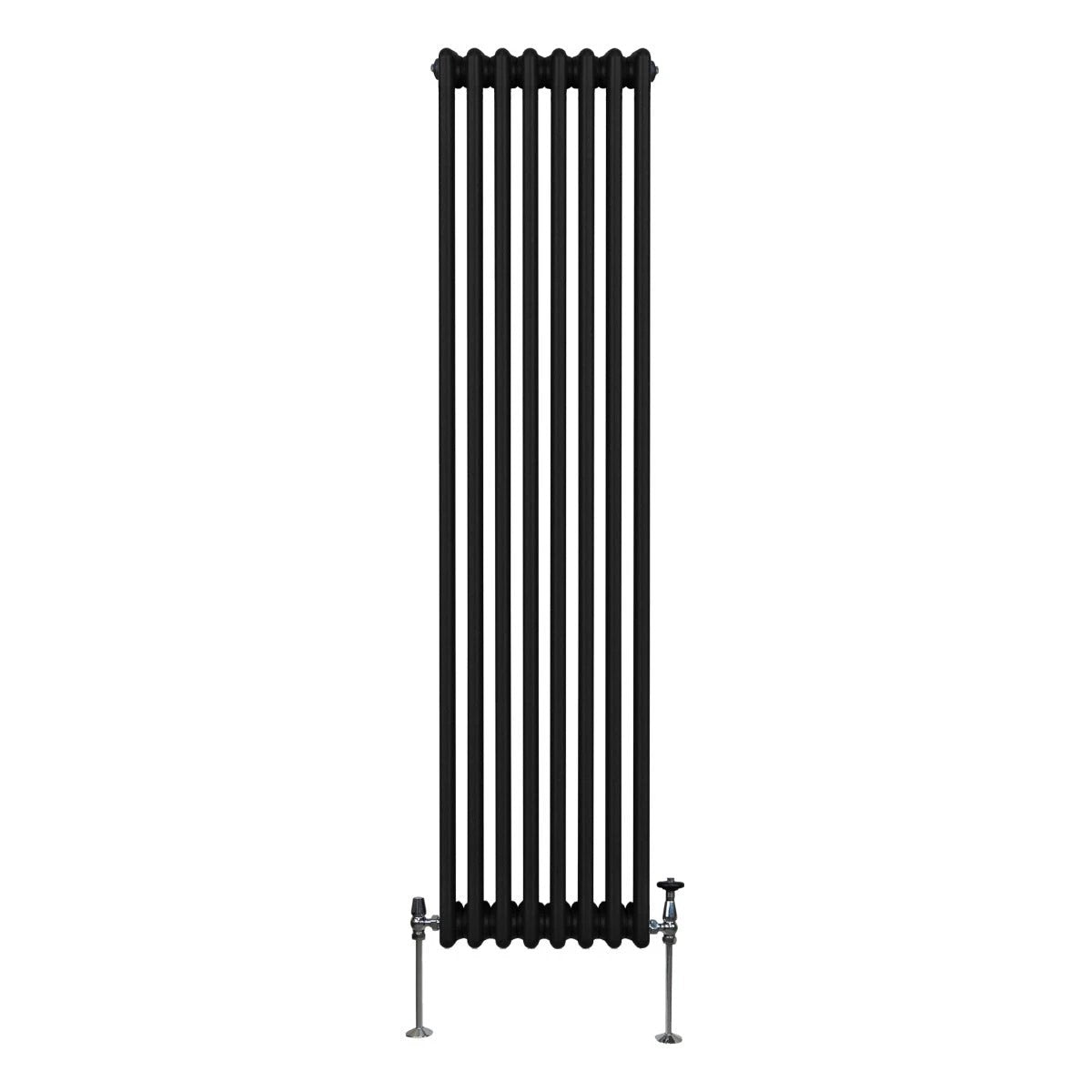 Premium Radiator 1800x382mm Three Column Black Steel for Classic Home Heating in Period Homes by Monster Shop