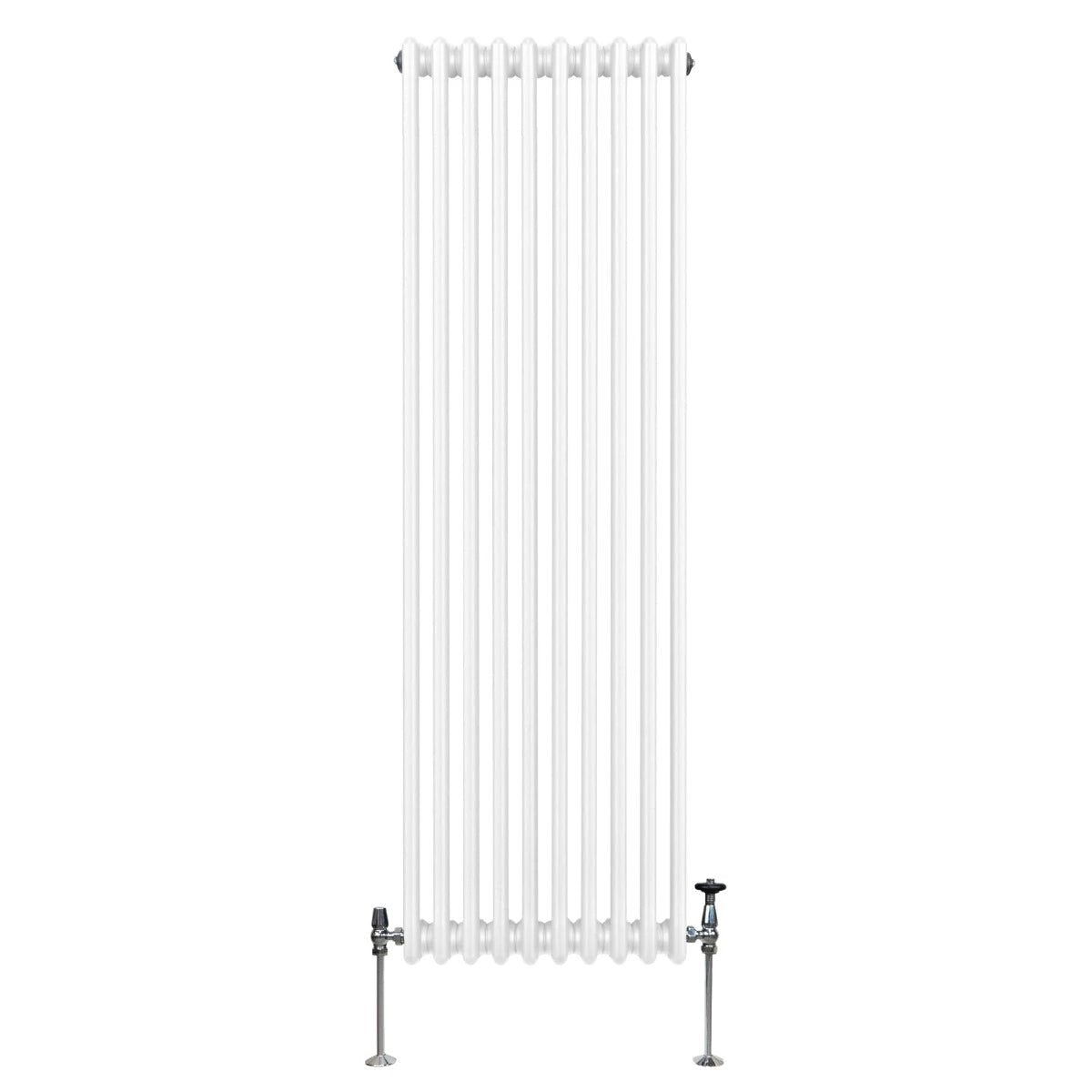Premium Traditional 3 Column Radiator 1800x472mm White Carbon Steel High Efficiency Home Heating by Monster Shop