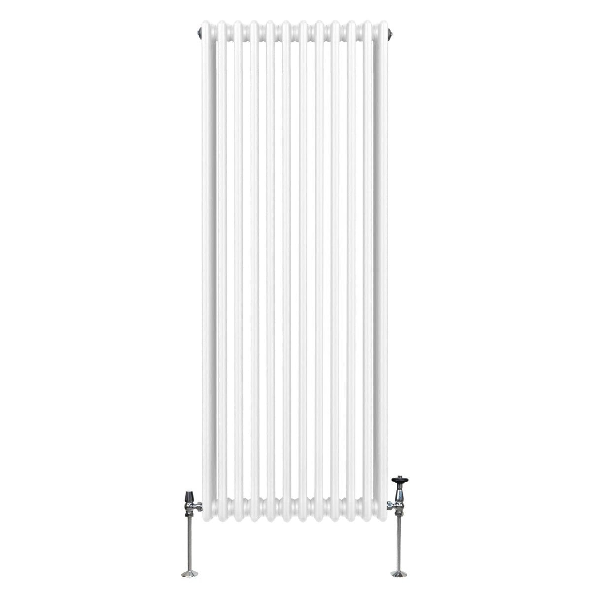 Monster Shop Traditional Three Column Radiator 1800x562mm White Finish Premium Carbon Steel 1.5mm Ideal For Homes - Radiator