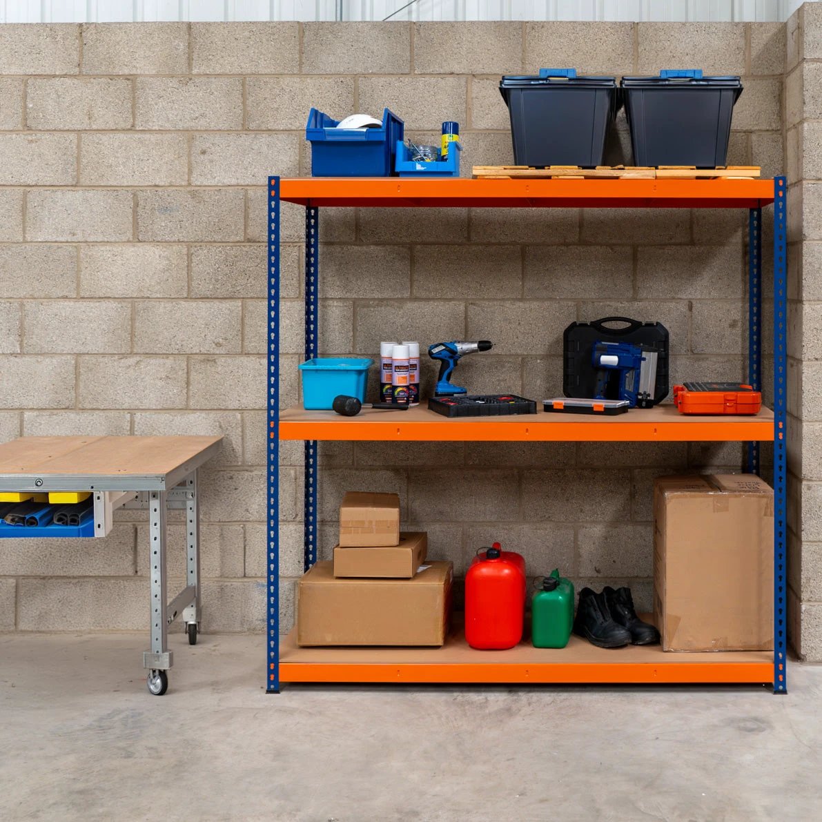 S-Rax 3 Shelf Racking - 180cm x 180cm x 60cm by Monster Shop
