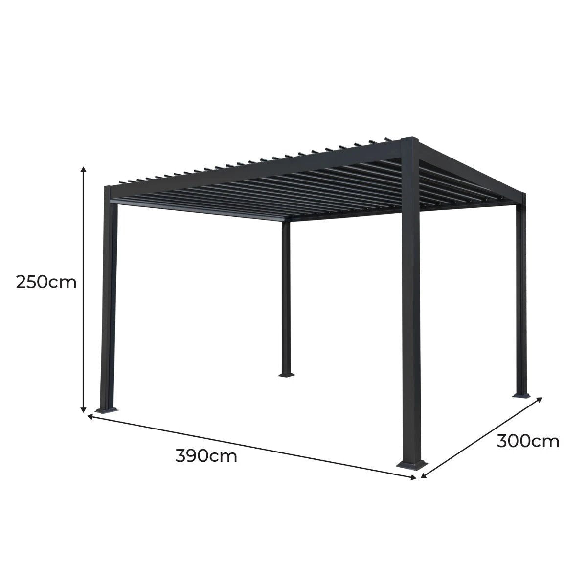 Premium Pergola 3m x 4m Aluminium Outdoor by Monster Shop