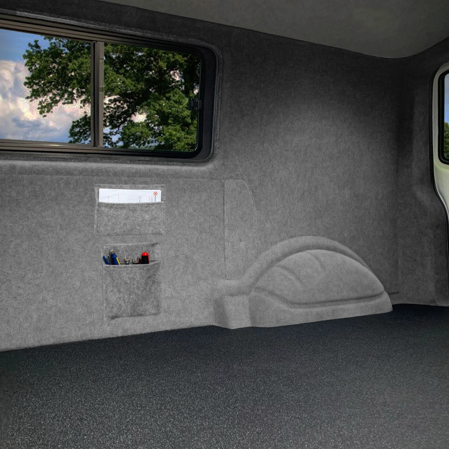 Van Carpet Lining & Storage Pouches - Smoke Grey by Monster Shop