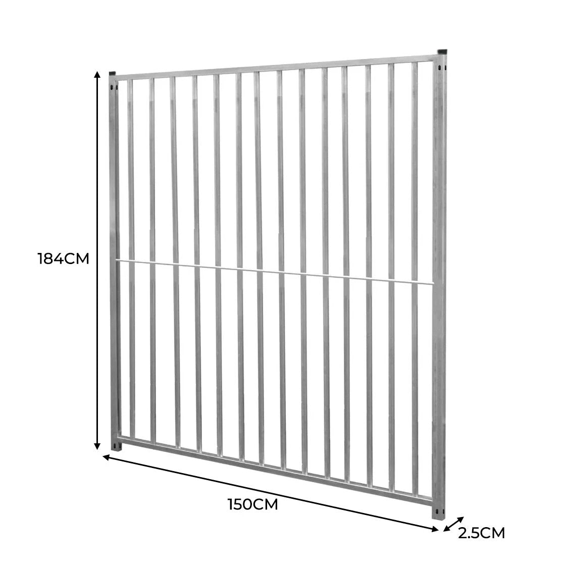 1.5m Dog Run Panel – 8cm Bar Spacing by Monster Shop