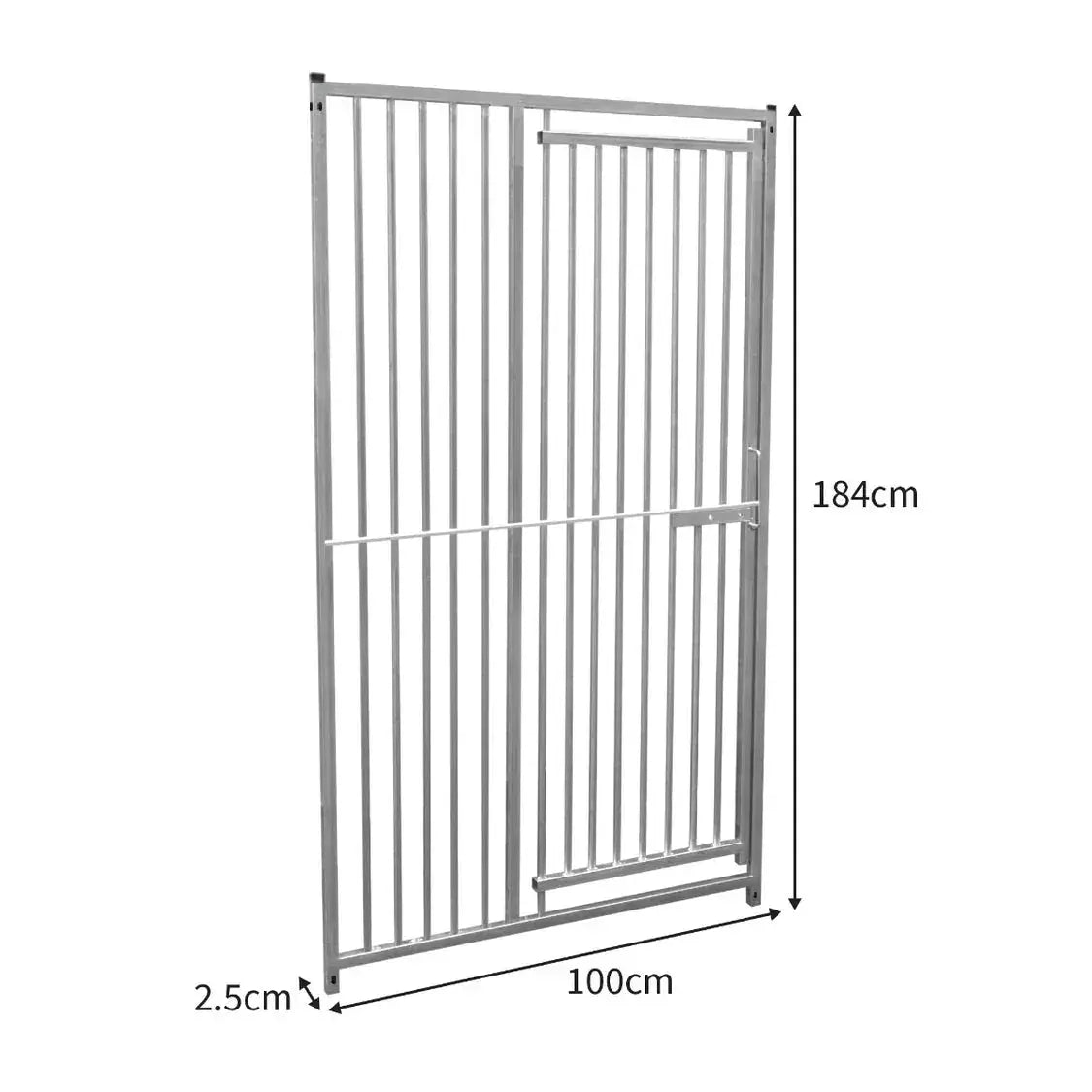 Monster Shop 1m Dog Run Panel With Door – 5cm Bar Spacing -