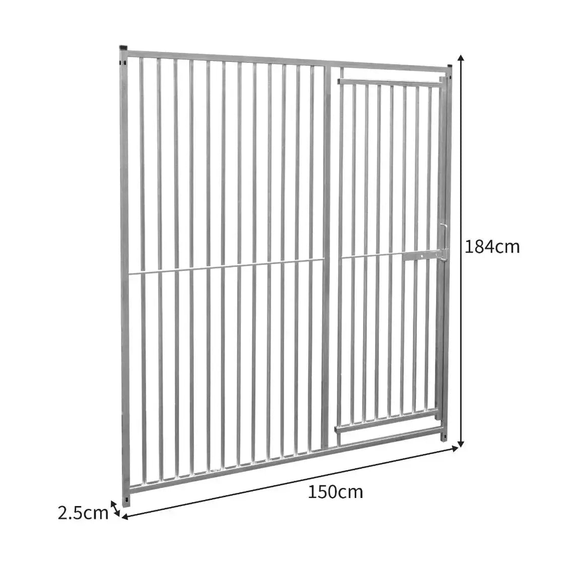 Monster Shop 1.5m Dog Run Panel With Door – 5cm Bar Spacing -